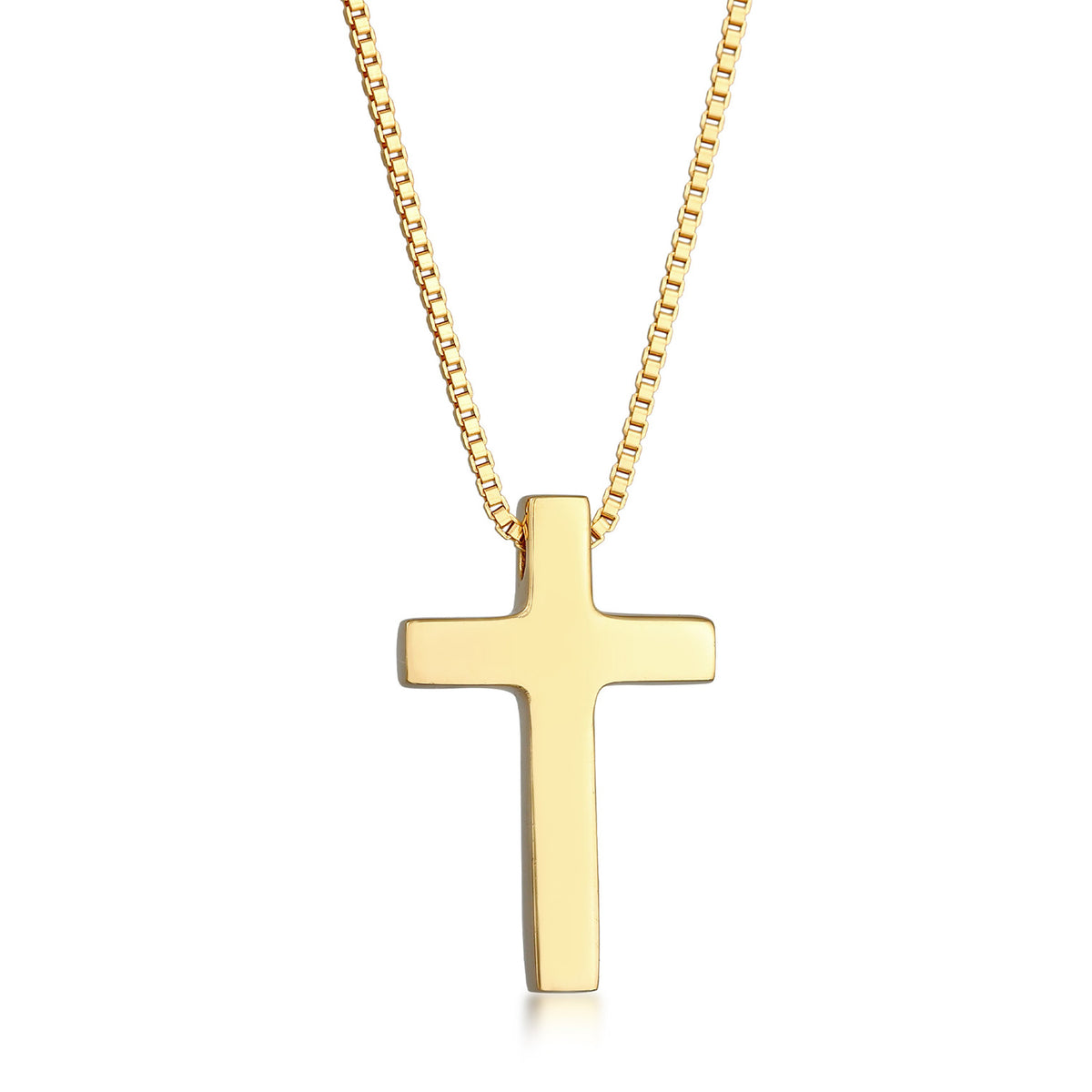 Gold - Elli PREMIUM | Halskette Kreuz | 925er Sterling Silber