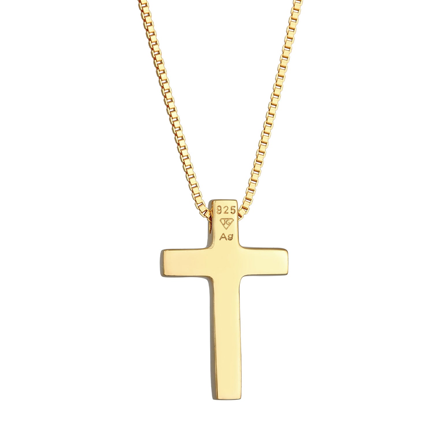 Gold - Elli PREMIUM | Halskette Kreuz | 925er Sterling Silber