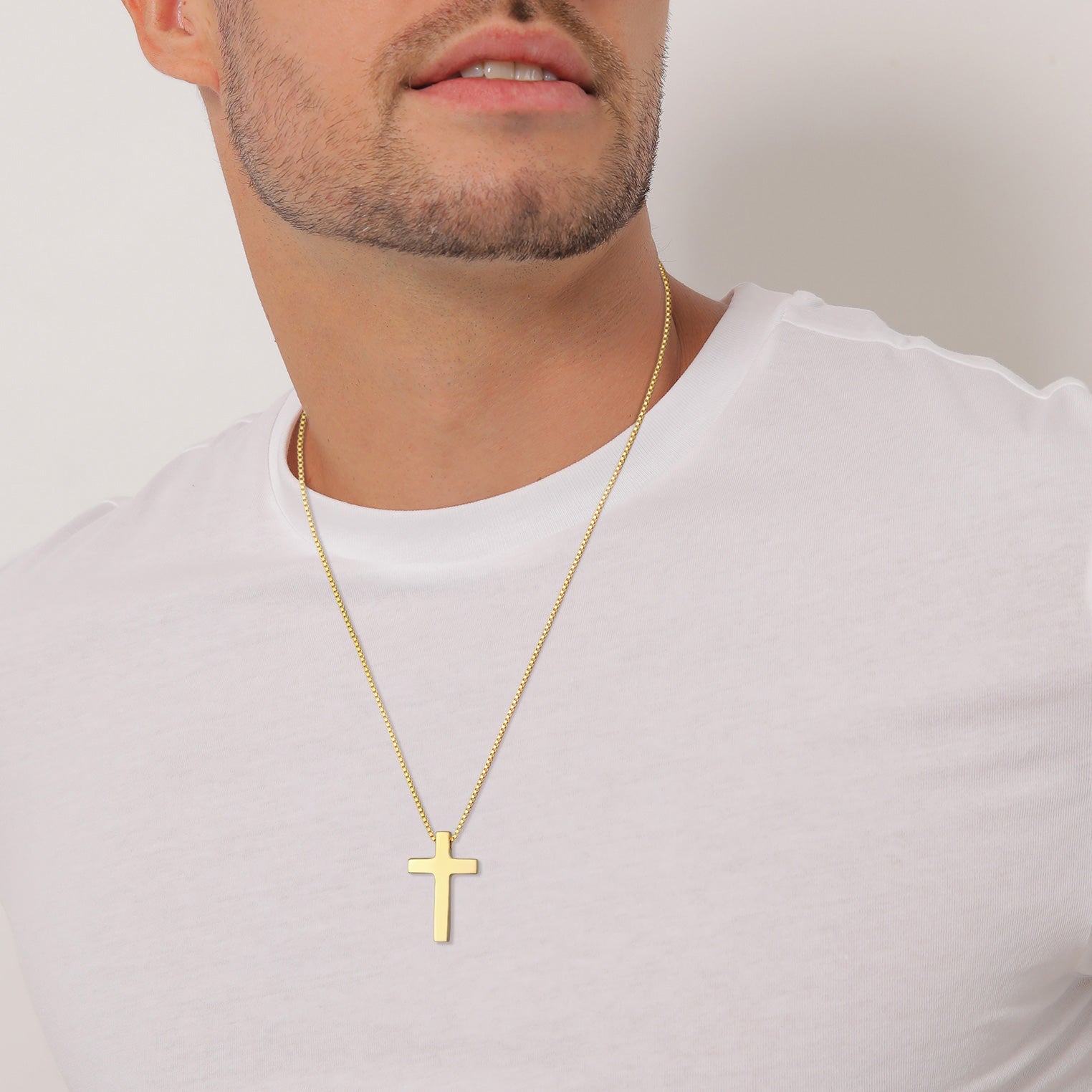Gold - Elli PREMIUM | Halskette Kreuz | 925er Sterling Silber