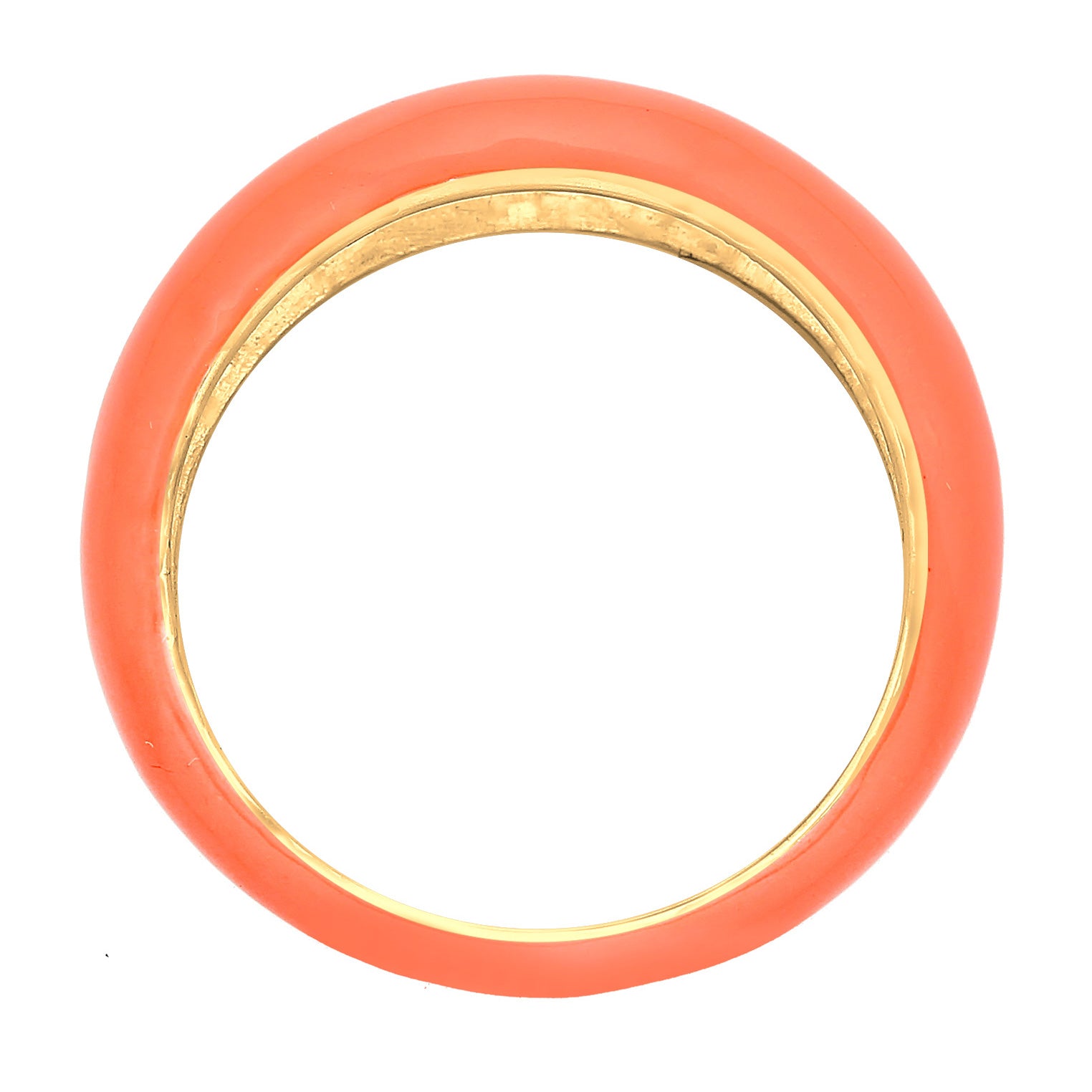 Orange - Elli | Bandring Pastell | Emaille (Orange) | 925er Sterling Silber vergoldet