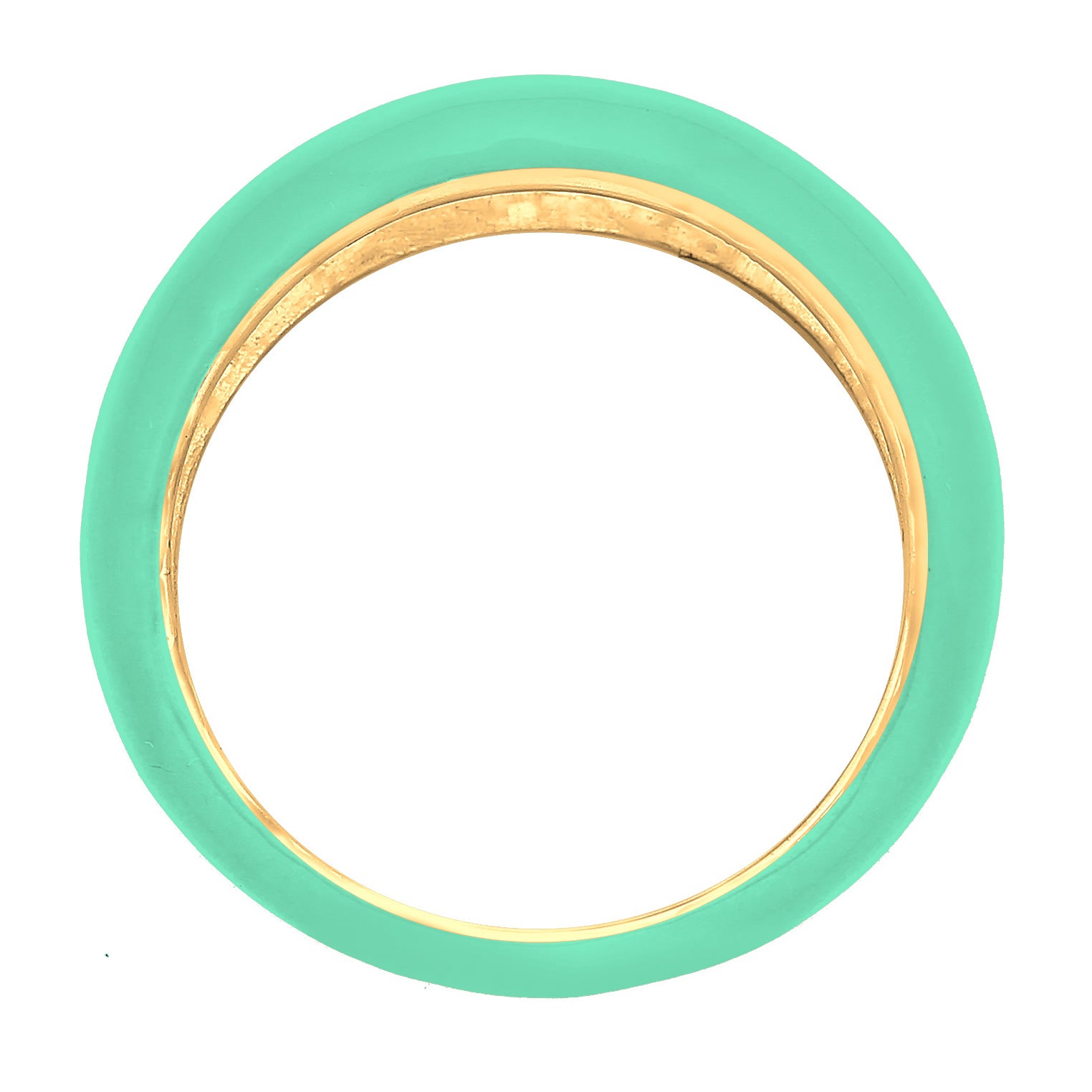 Türkis - Elli | Bandring Pastell | Emaille | 925er Sterling Silber vergoldet
