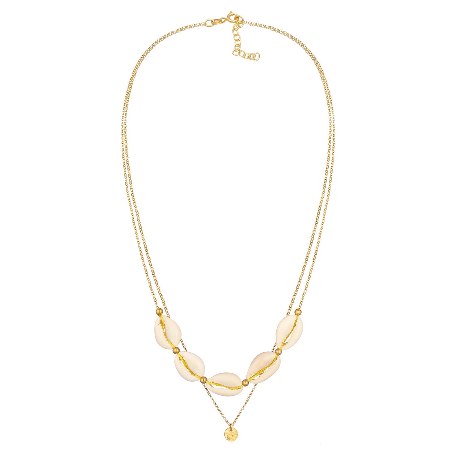 Gold puka store shell necklace