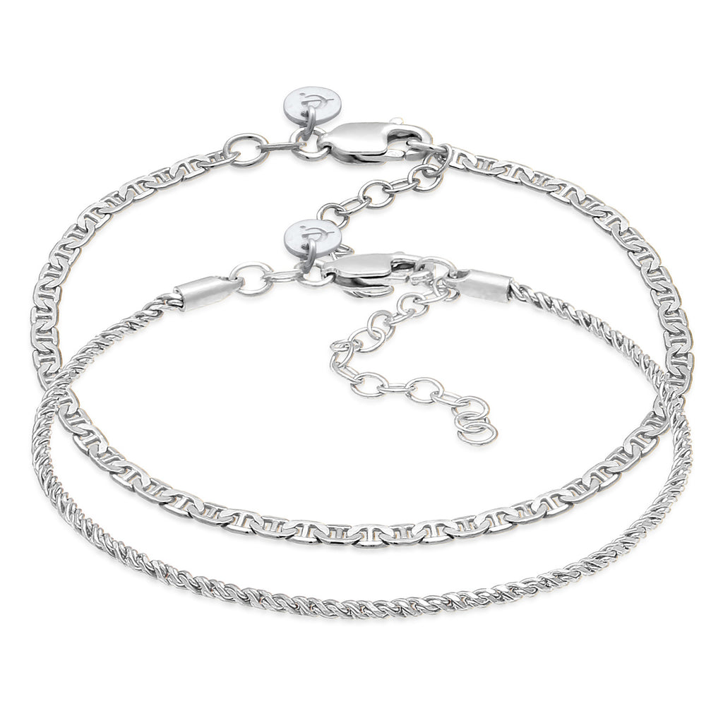 Silber - Elli PREMIUM | Armband-Set Basic | 925er Sterling Silber