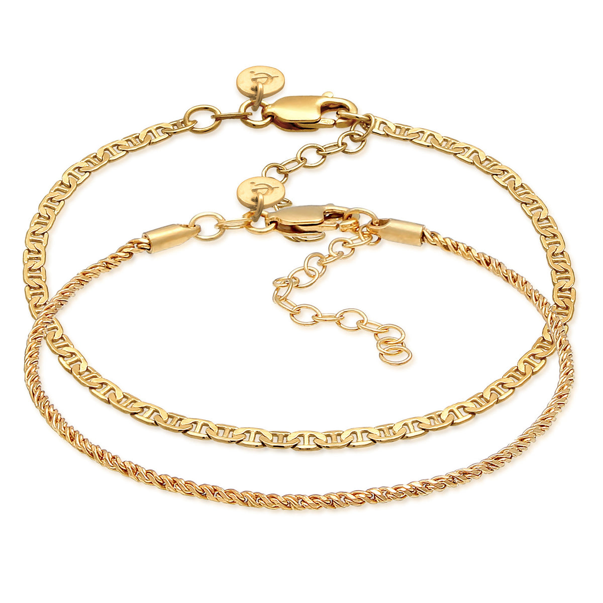 Gold - Elli PREMIUM | Armband-Set Basic | 925er Sterling Silber