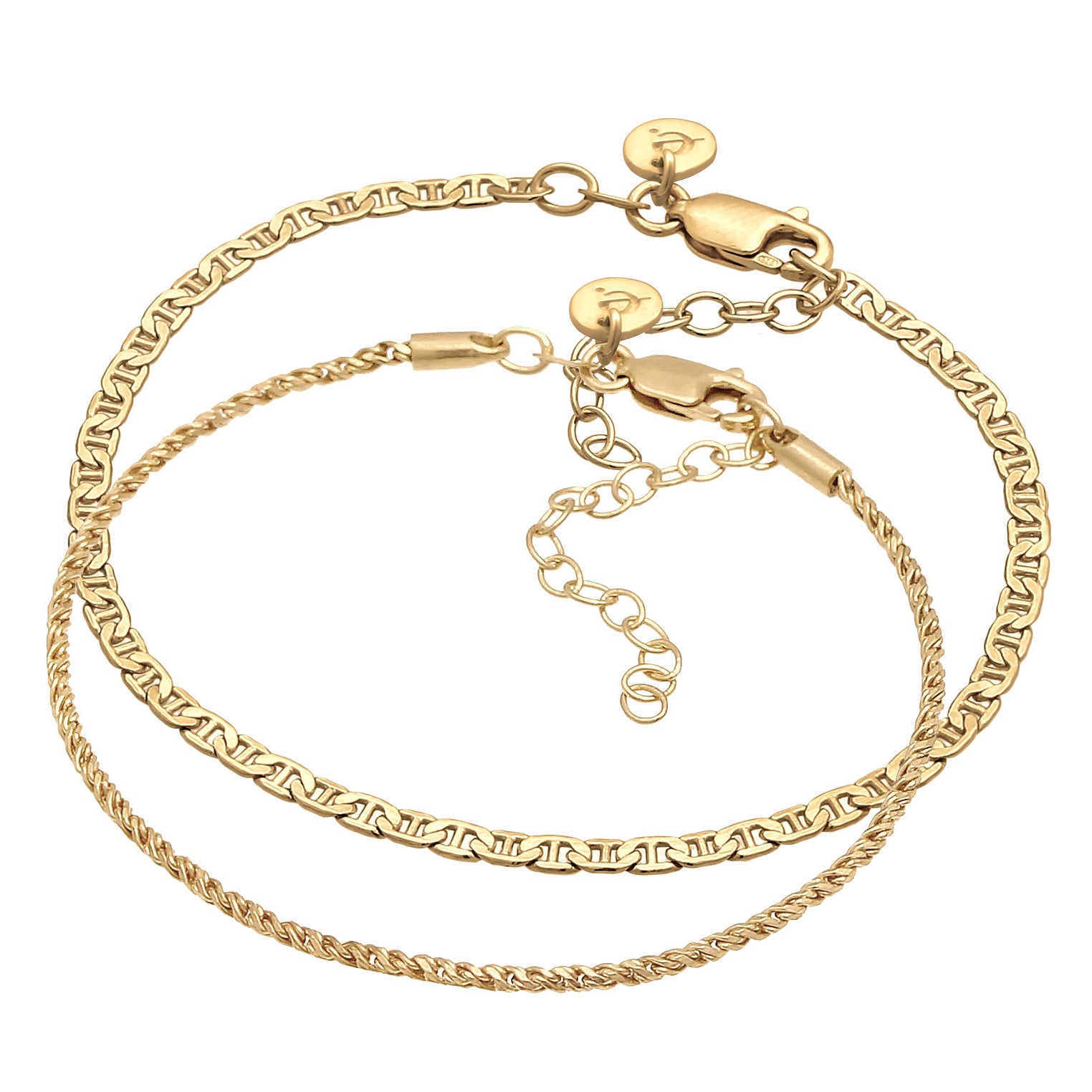 Gold - Elli PREMIUM | Armband-Set Basic | 925er Sterling Silber