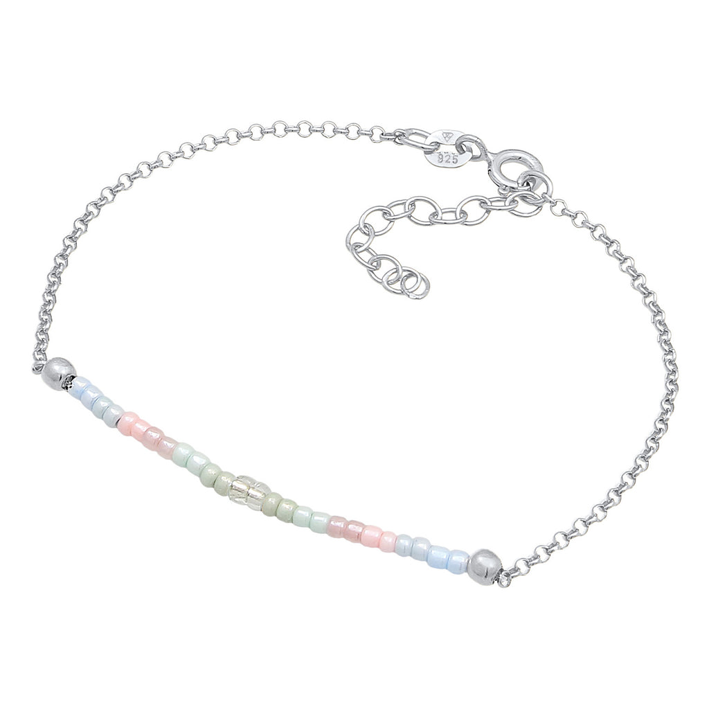 Silber - Elli | Armband Kugeln Pastell | 925er Sterling Silber