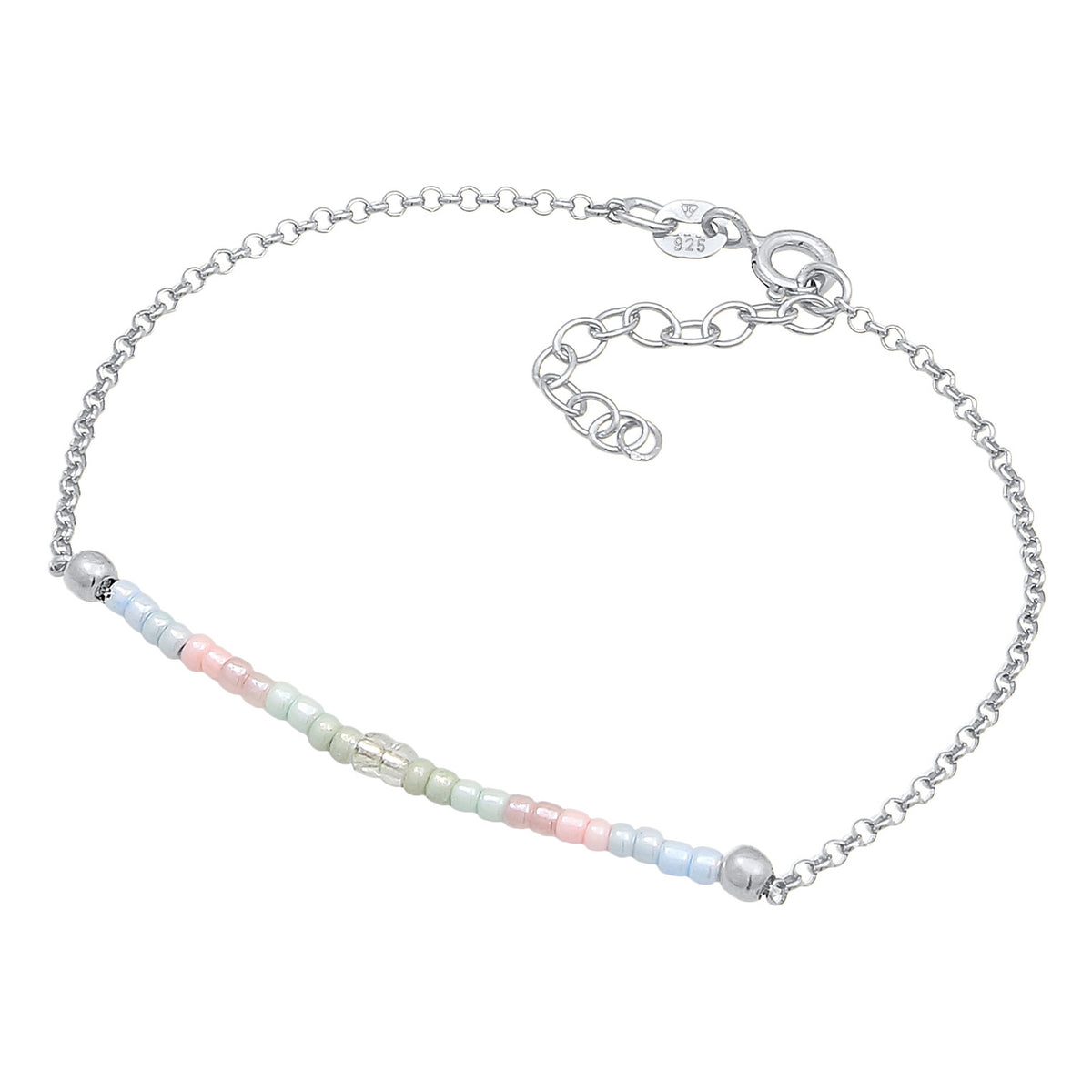 Silber - Elli | Armband Kugeln Pastell | 925er Sterling Silber