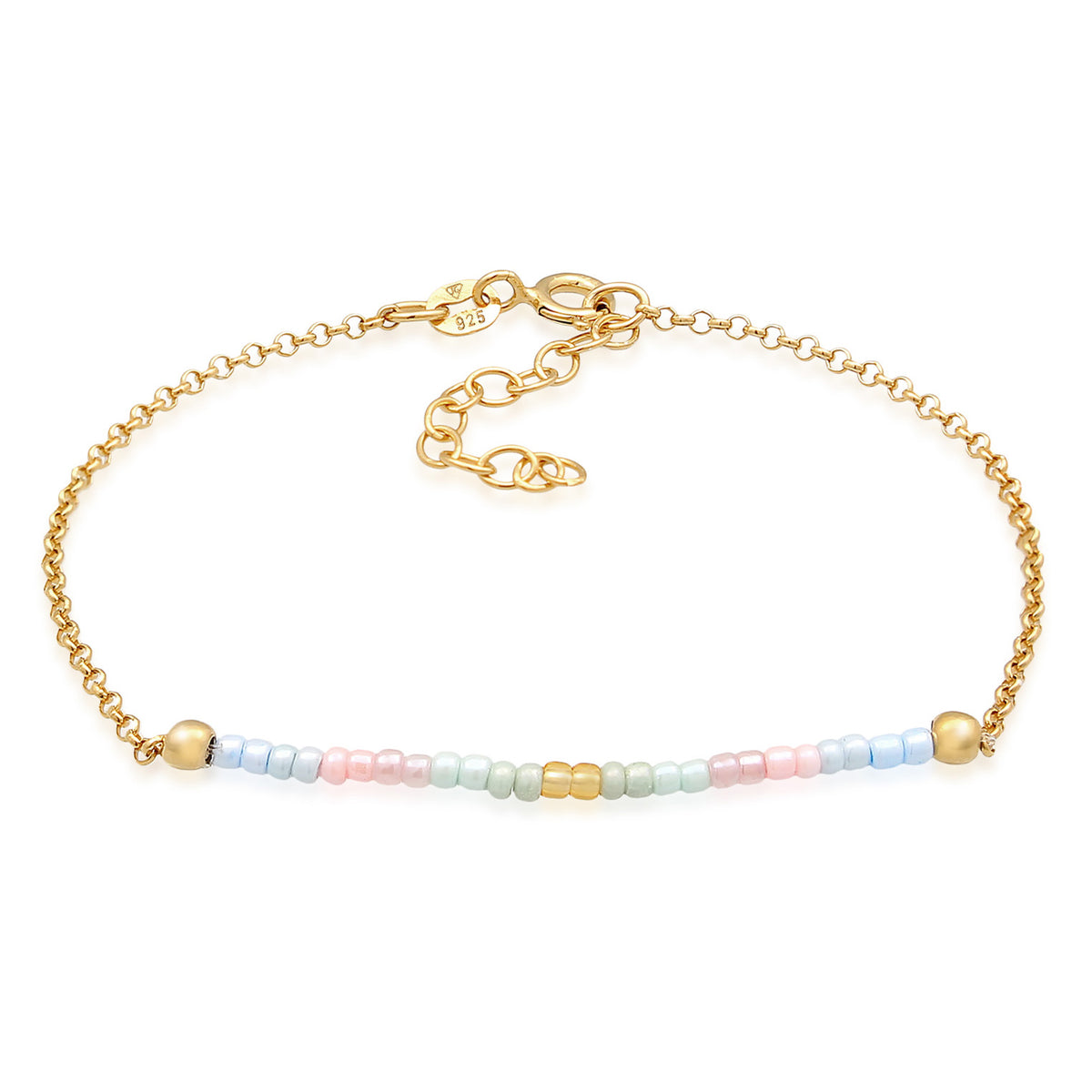 Gold - Elli | Armband Kugeln Pastell | 925er Sterling Silber