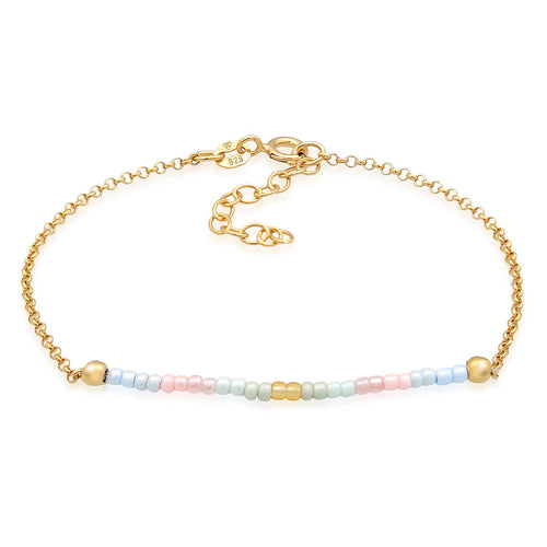 Gold - Elli | Armband Kugeln Pastell | 925er Sterling Silber