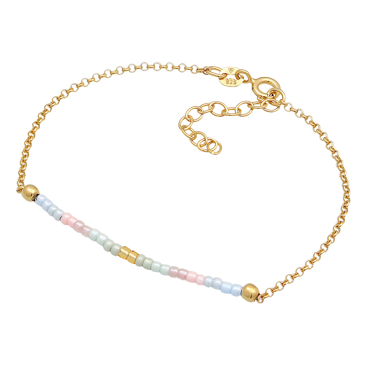 Gold - Elli | Armband Kugeln Pastell | 925er Sterling Silber