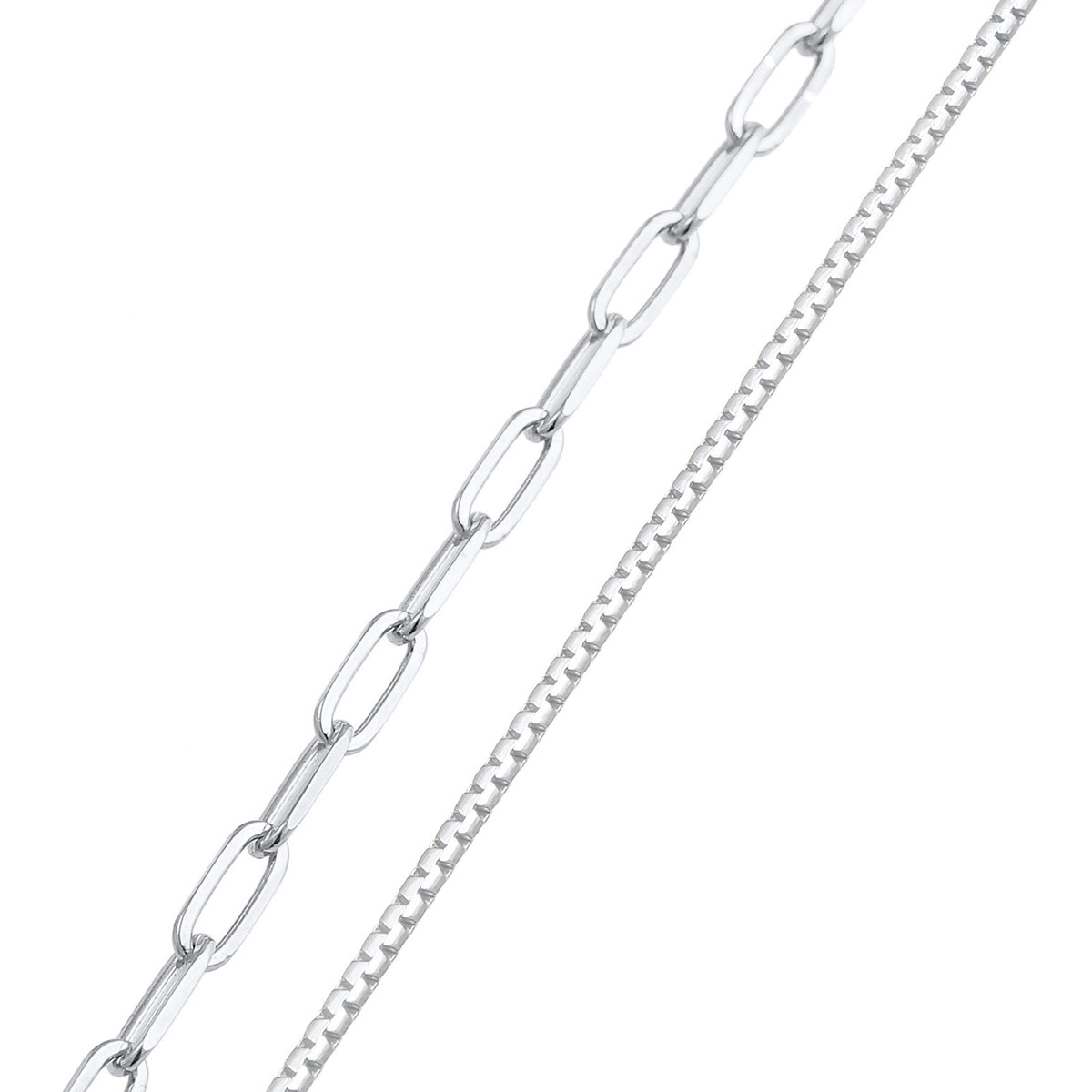 Silber - Elli PREMIUM | Basic Armbänder 2er Set | 925er Sterling Silber