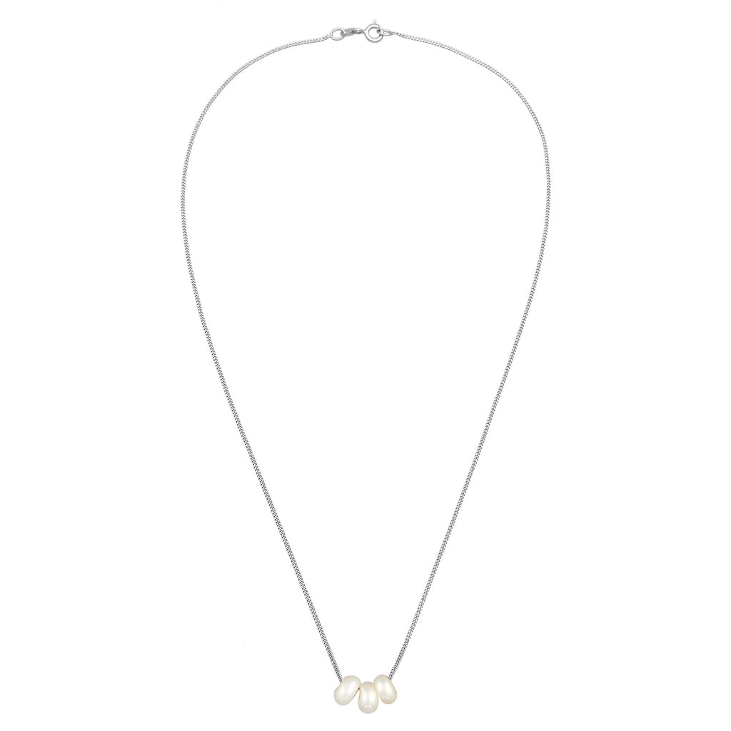 Silber - Elli | Halskette | Süßwasserperle | 925er Sterling Silber