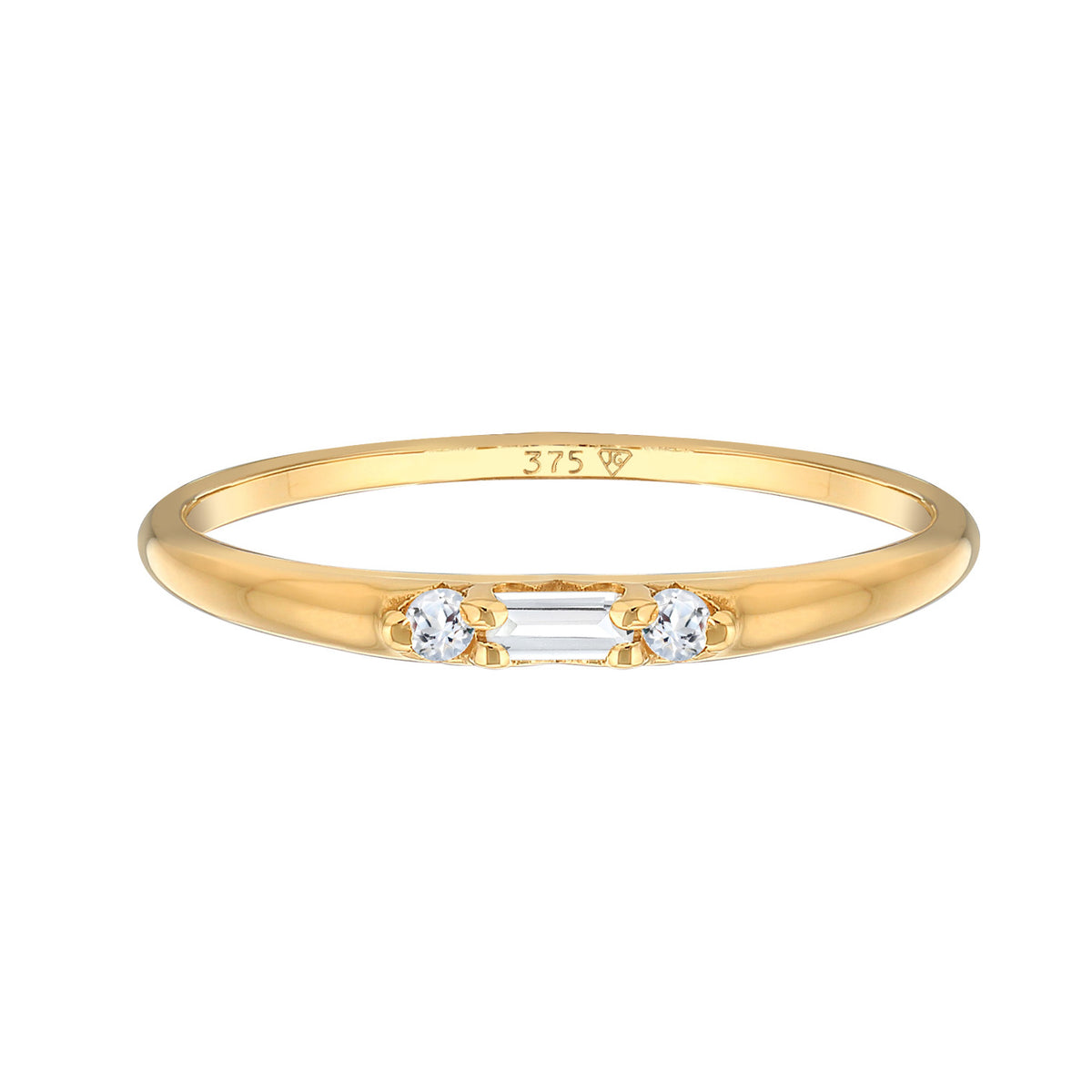 Gold - Elli PREMIUM | Ring Verlobung | Topas (Weiß) | 375er Gelbgold