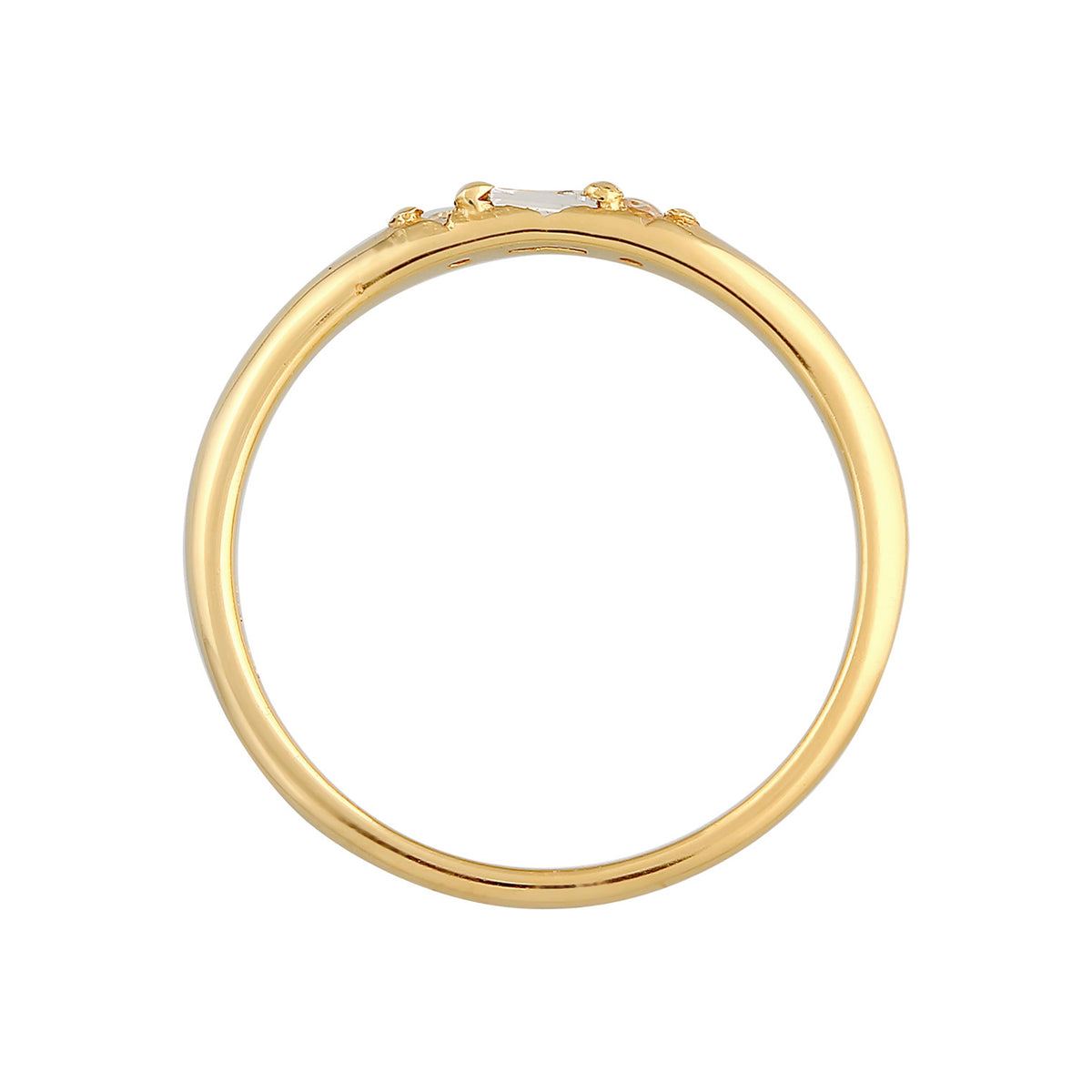 Gold - Elli PREMIUM | Ring Verlobung | Topas (Weiß) | 375er Gelbgold