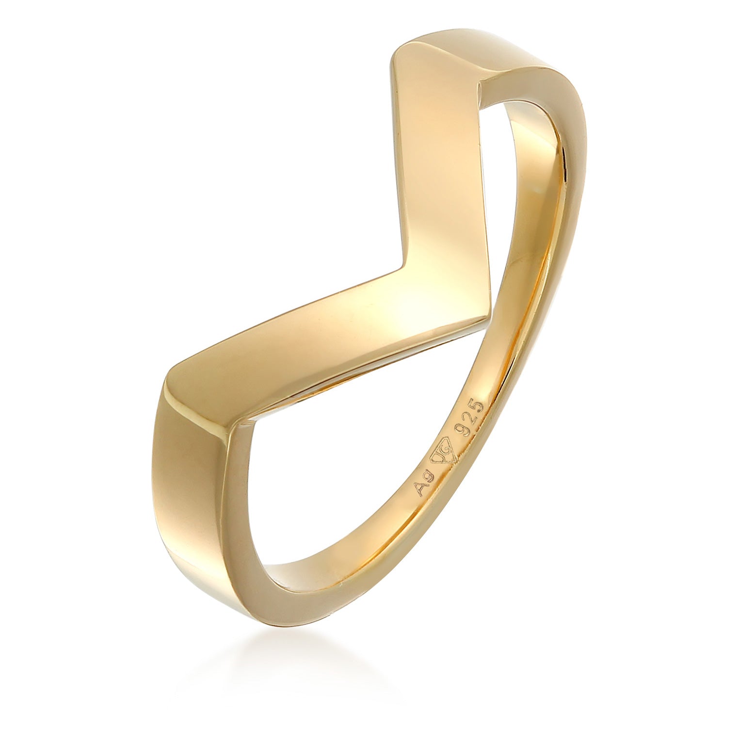 Gold - Elli PREMIUM | Ring Geo | 925er Sterling Silber
