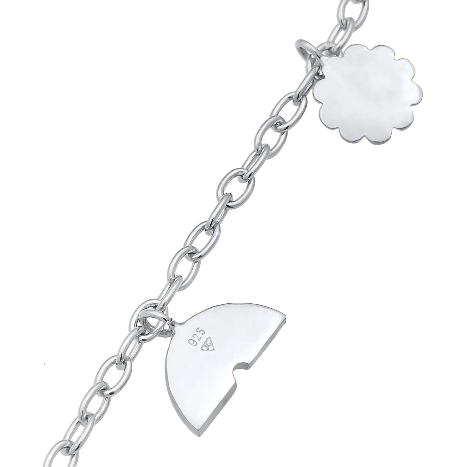 Silber - Elli | Armband mit Smiling Face Blume Eis | Emaille | 925er Sterling Silber