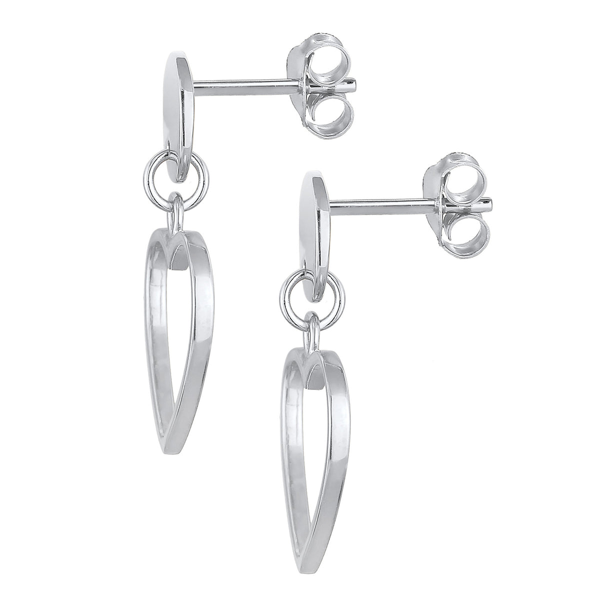 Silber - Elli | Ohrhänger Herz | 925er Sterling Silber