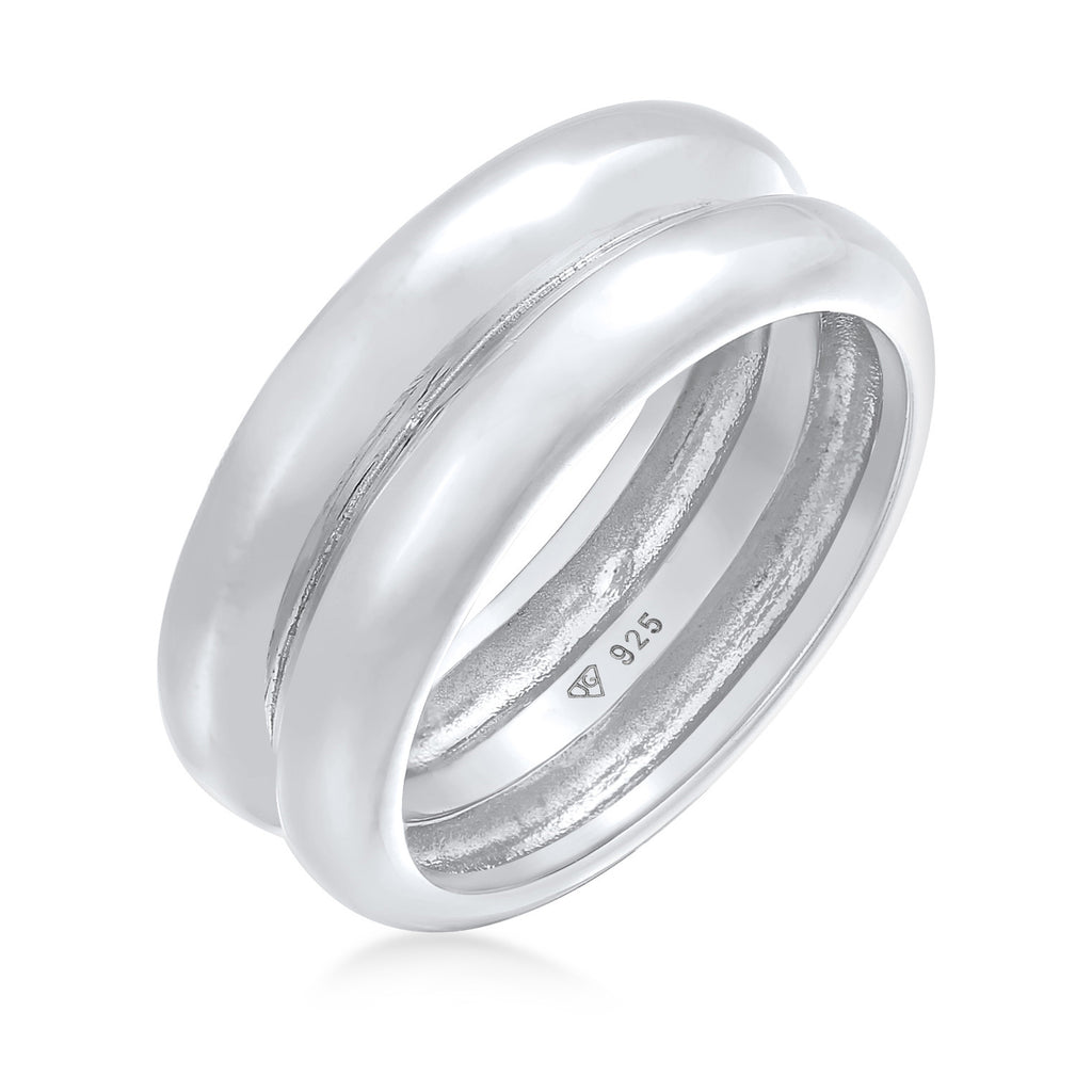 Silber - Elli PREMIUM | Bandring Gewölbt | 925er Sterling Silber