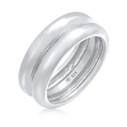 Silber - Elli PREMIUM | Bandring Gewölbt | 925er Sterling Silber