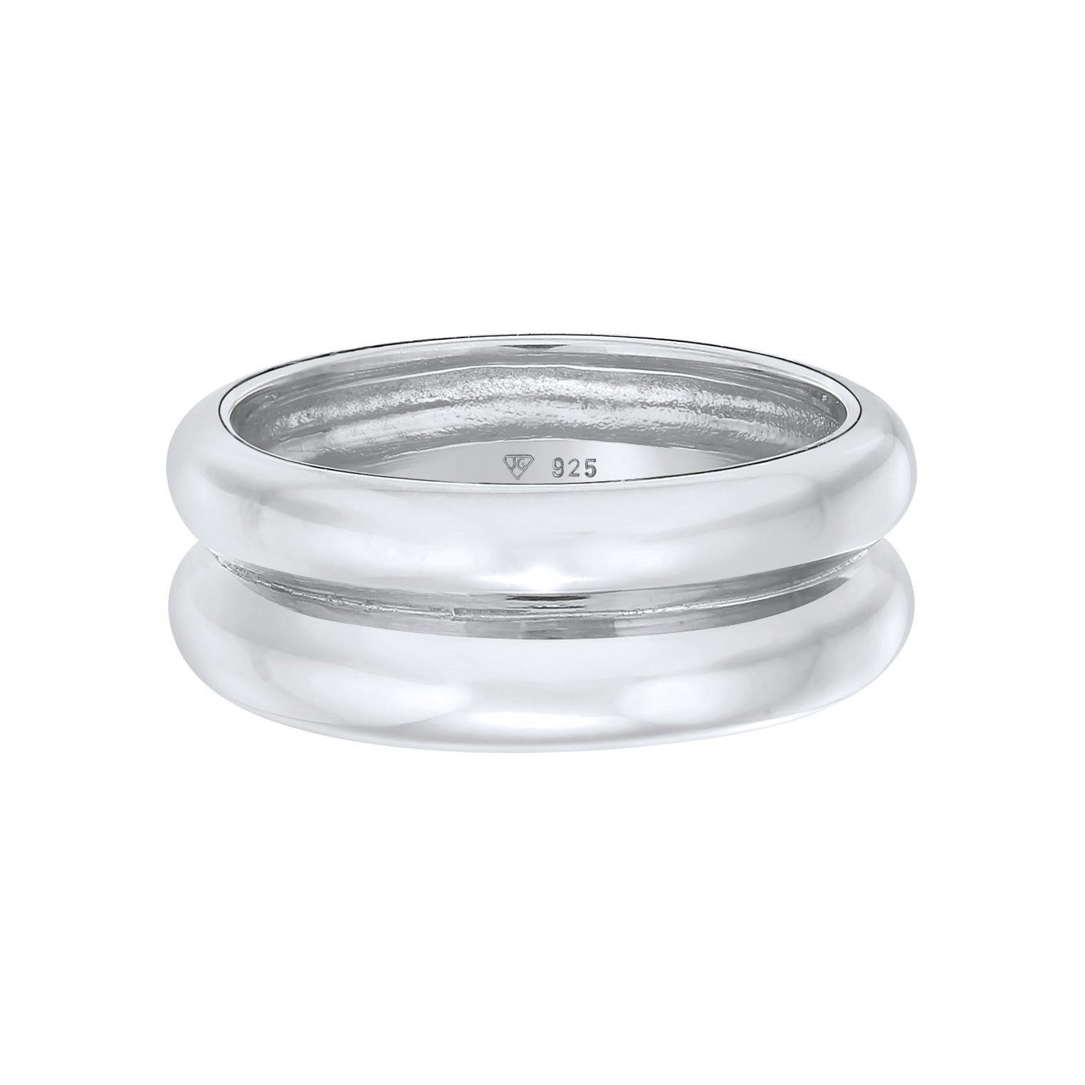 Silber - Elli PREMIUM | Bandring Double Unisex 925 Ring