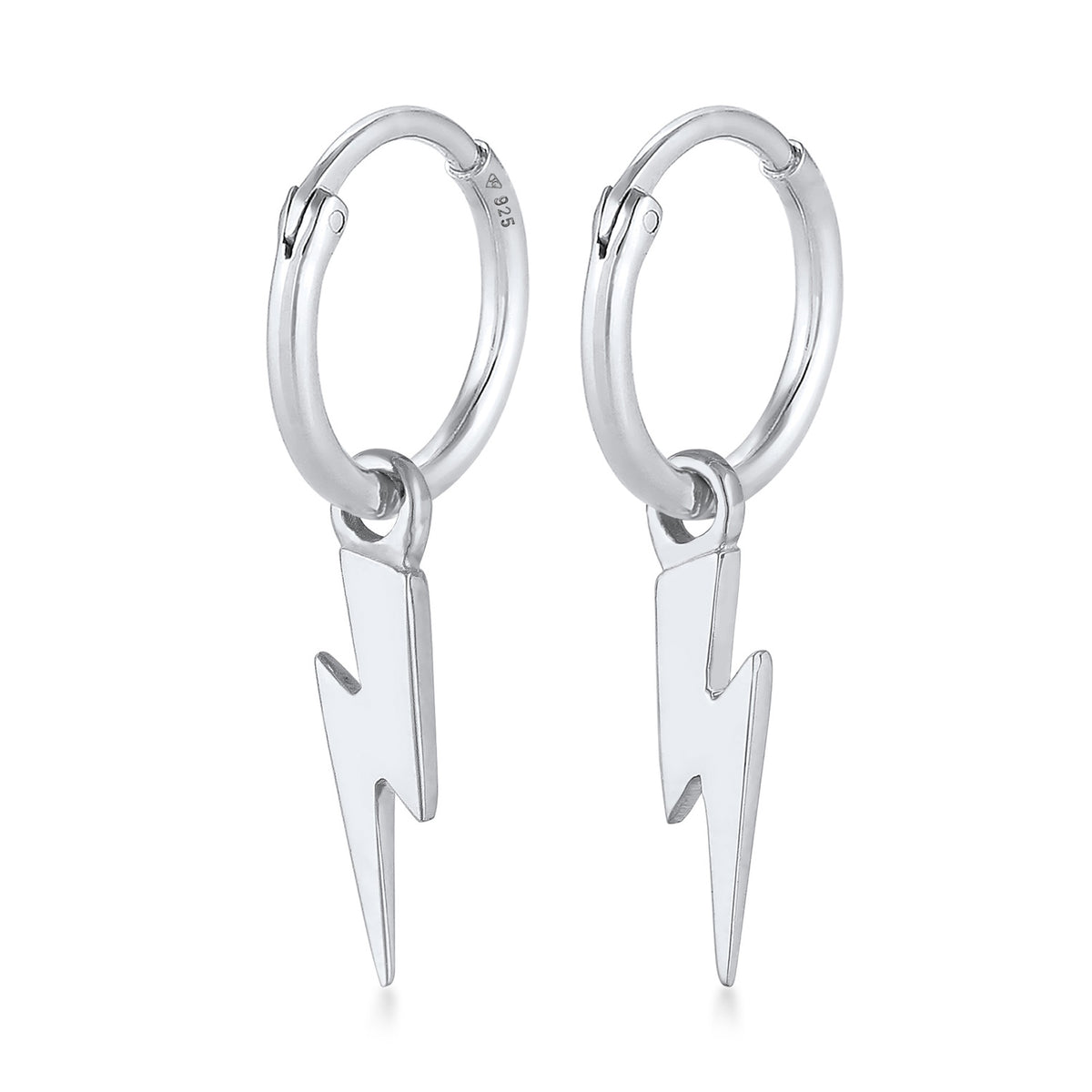 Silber - Elli PREMIUM | Creolen Blitz | 925er Sterling Silber