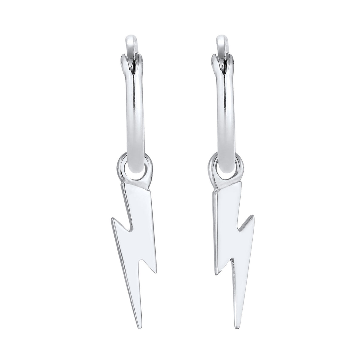 Silber - Elli PREMIUM | Creolen Blitz | 925er Sterling Silber