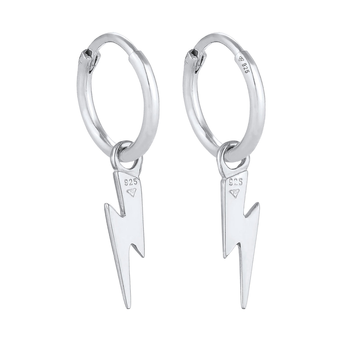 Silber - Elli PREMIUM | Creolen Blitz | 925er Sterling Silber