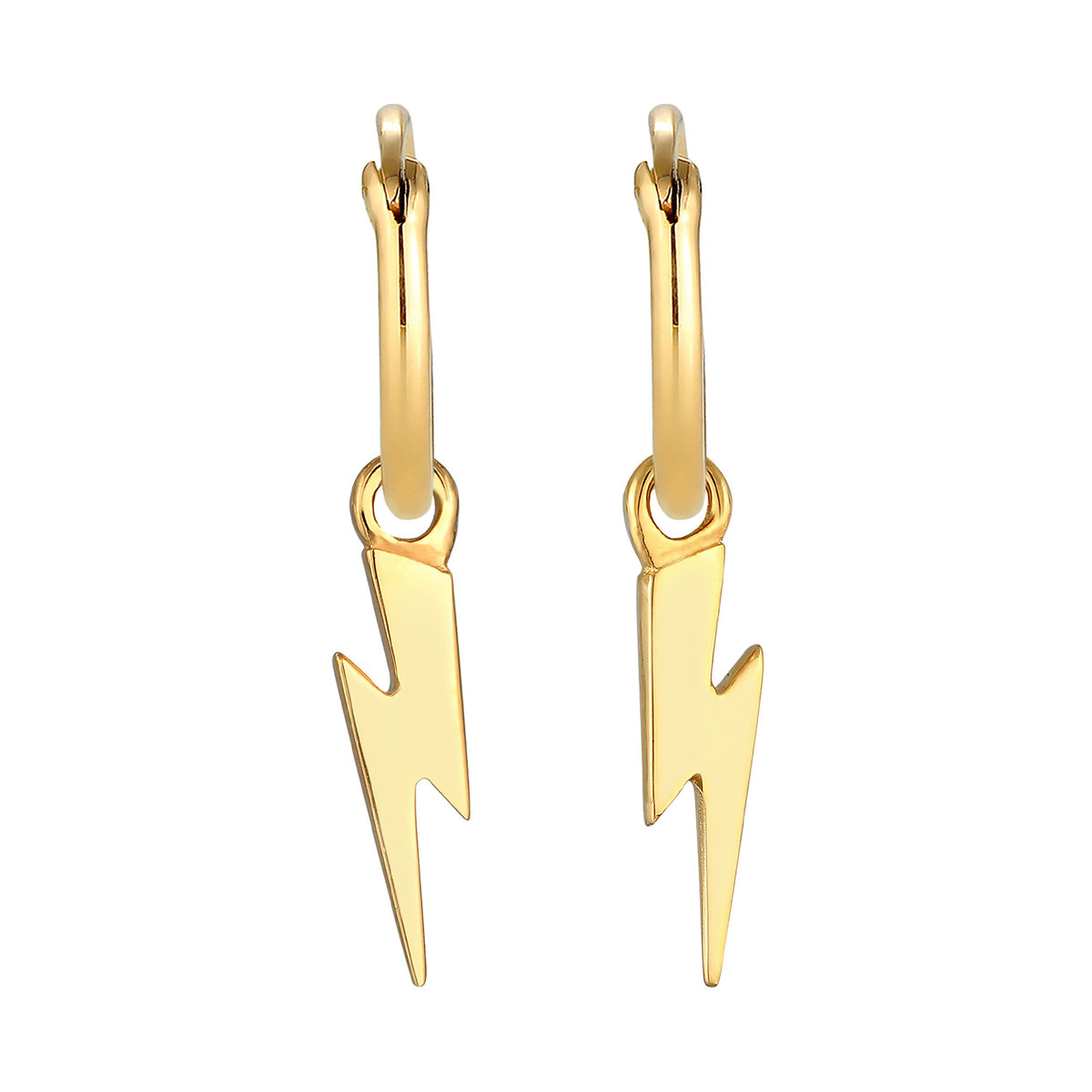 Gold - Elli PREMIUM | Creolen Blitz | 925er Sterling Silber