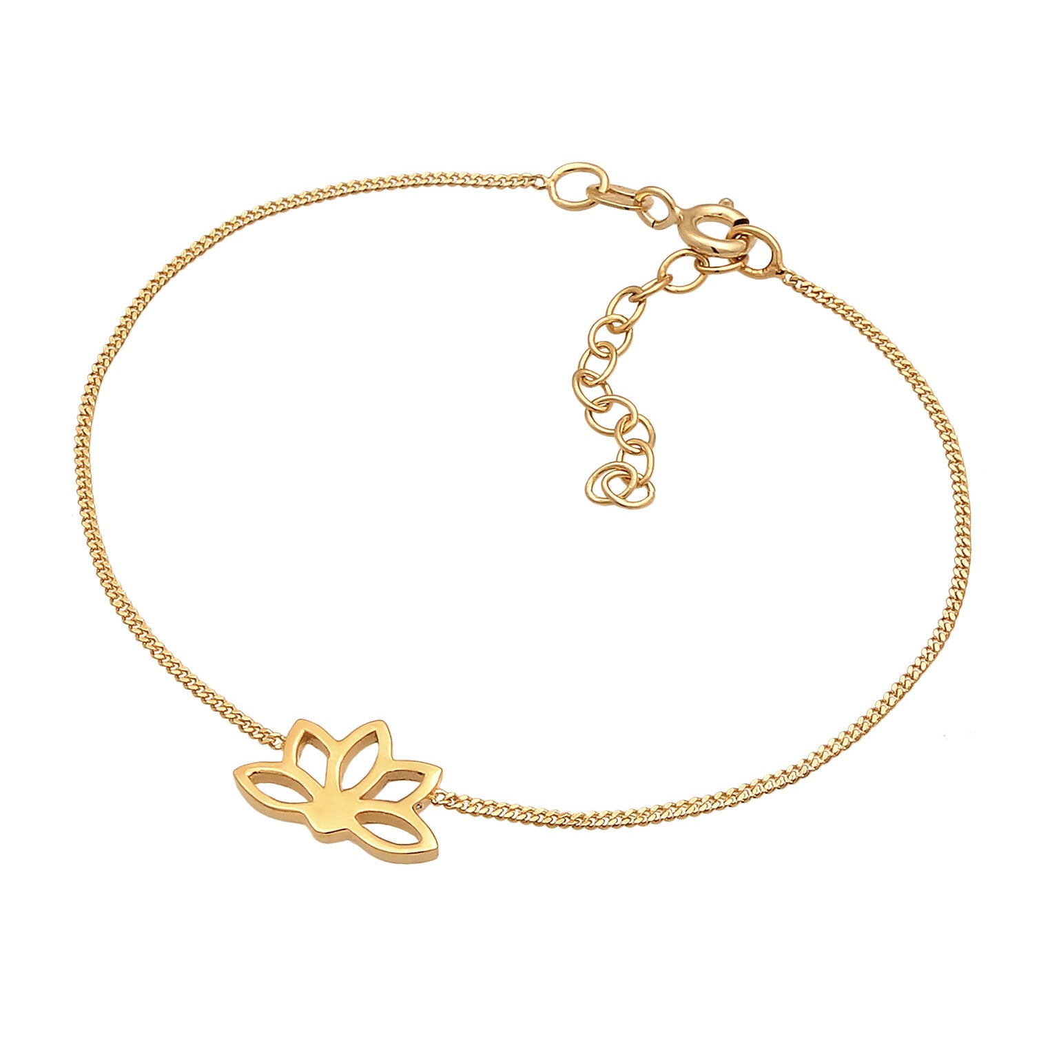 Gold - Elli | Armband Lotusblume | 925er Sterling Silber