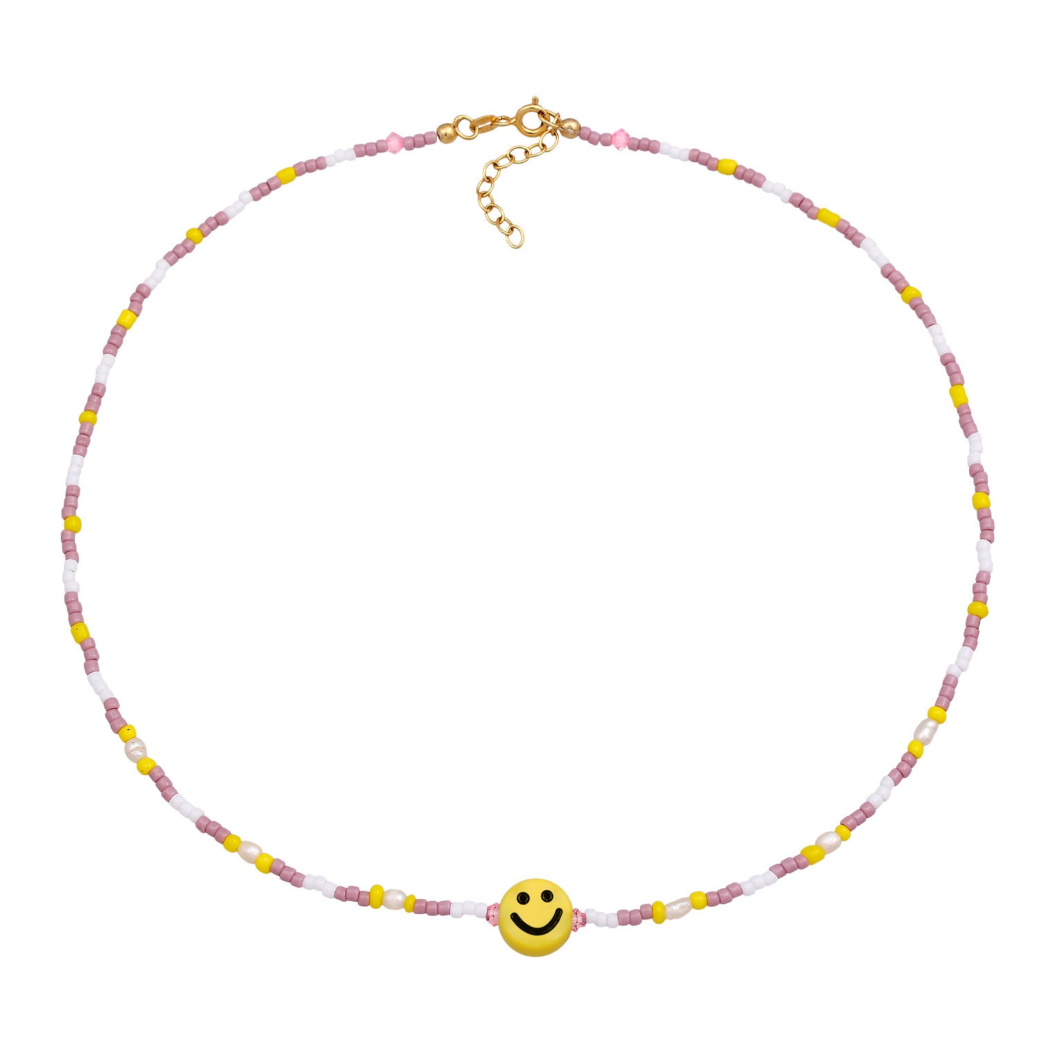 Bunt - Elli | Halskette Smiling Beads | 925er Sterling Silber