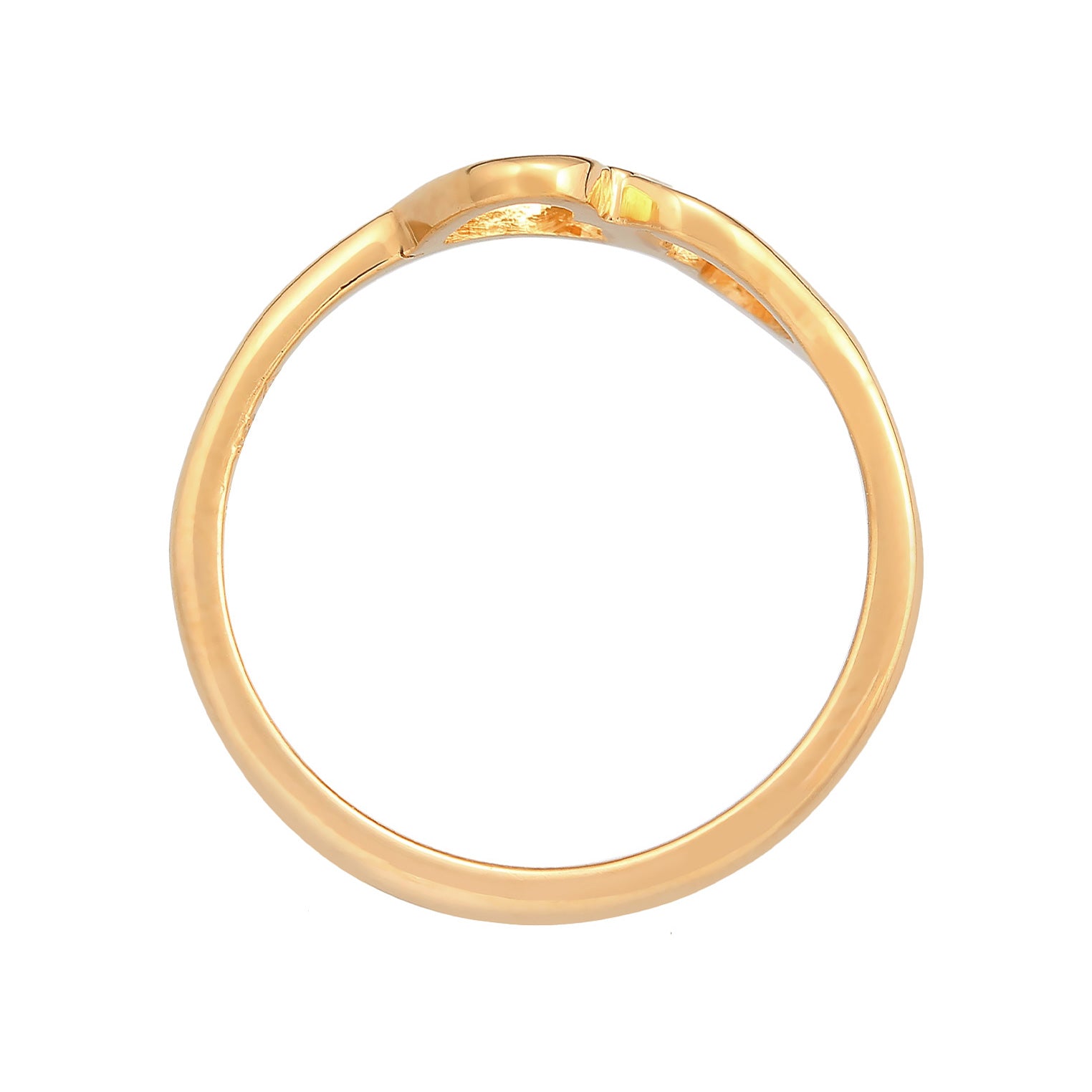 Gold - Elli | Ring Herzen | 925er Sterling Silber vergoldet