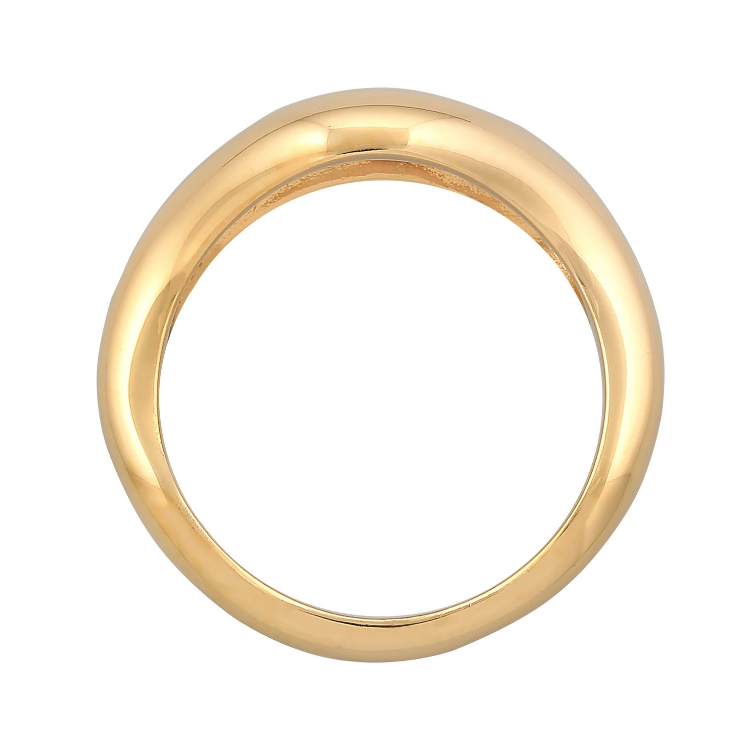 Gold - Elli PREMIUM | Ring Welle Organic | 925er Sterling Silber