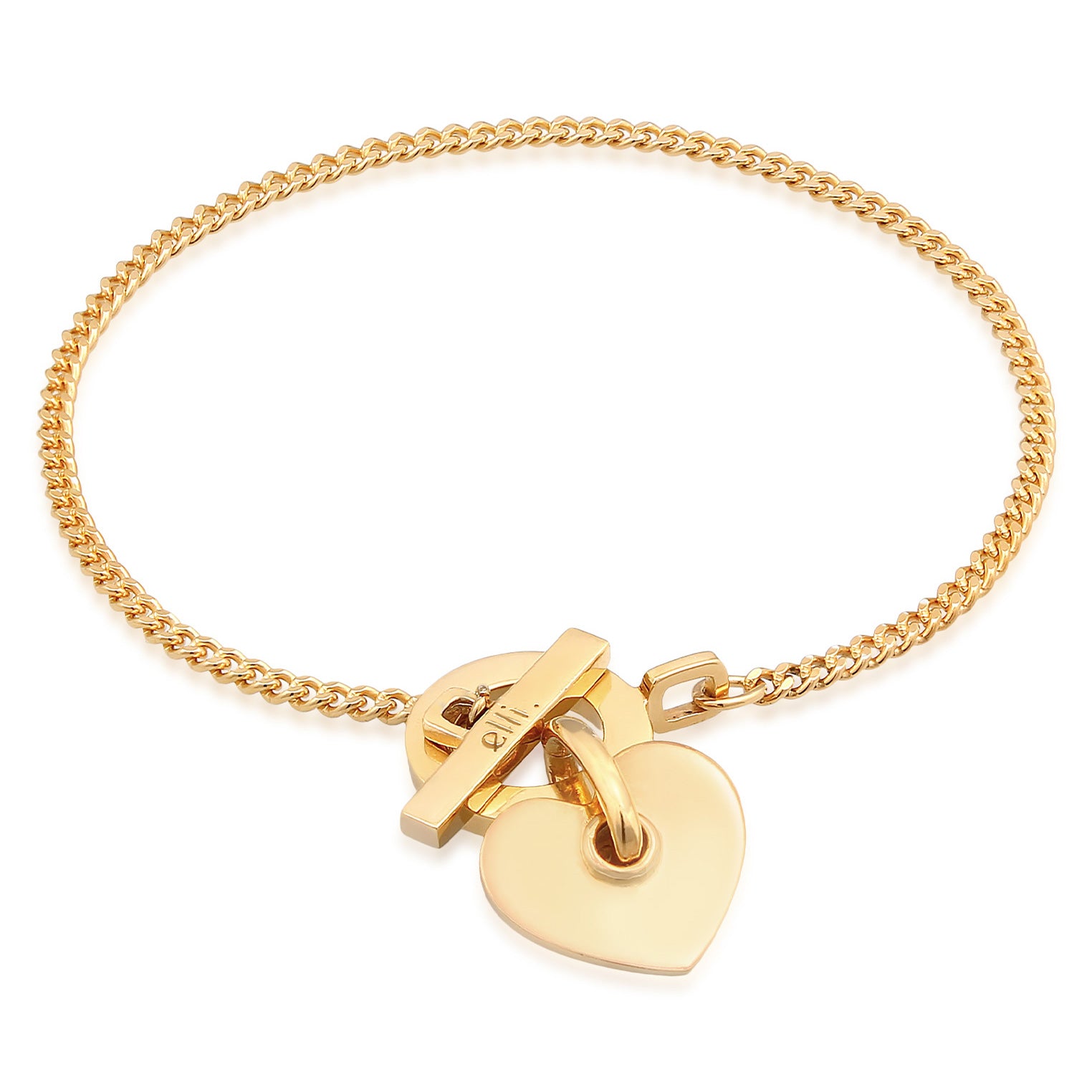 Gold - Elli PREMIUM | Armband Herz | 925er Sterling Silber