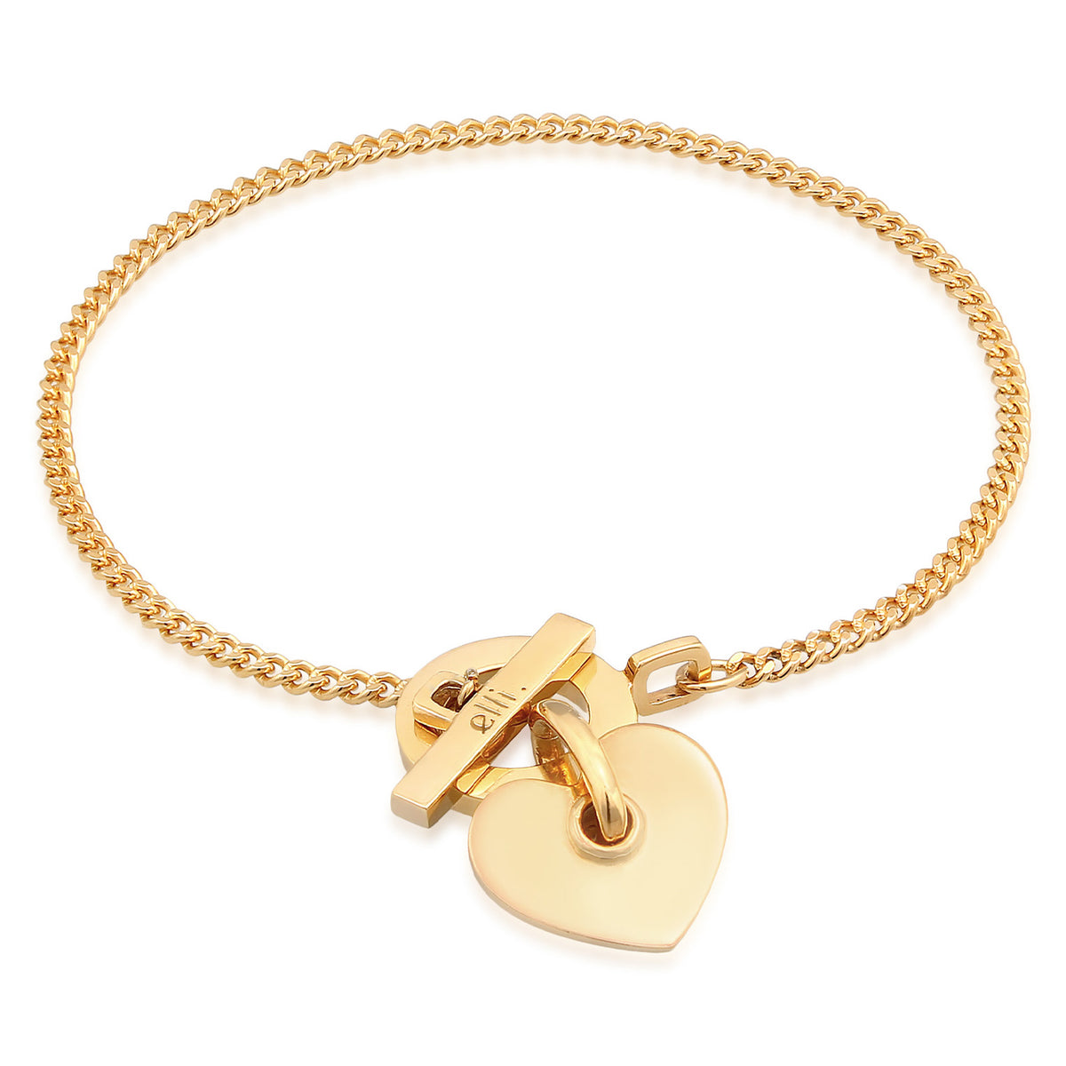 Gold - Elli PREMIUM | Armband Herz | 925er Sterling Silber