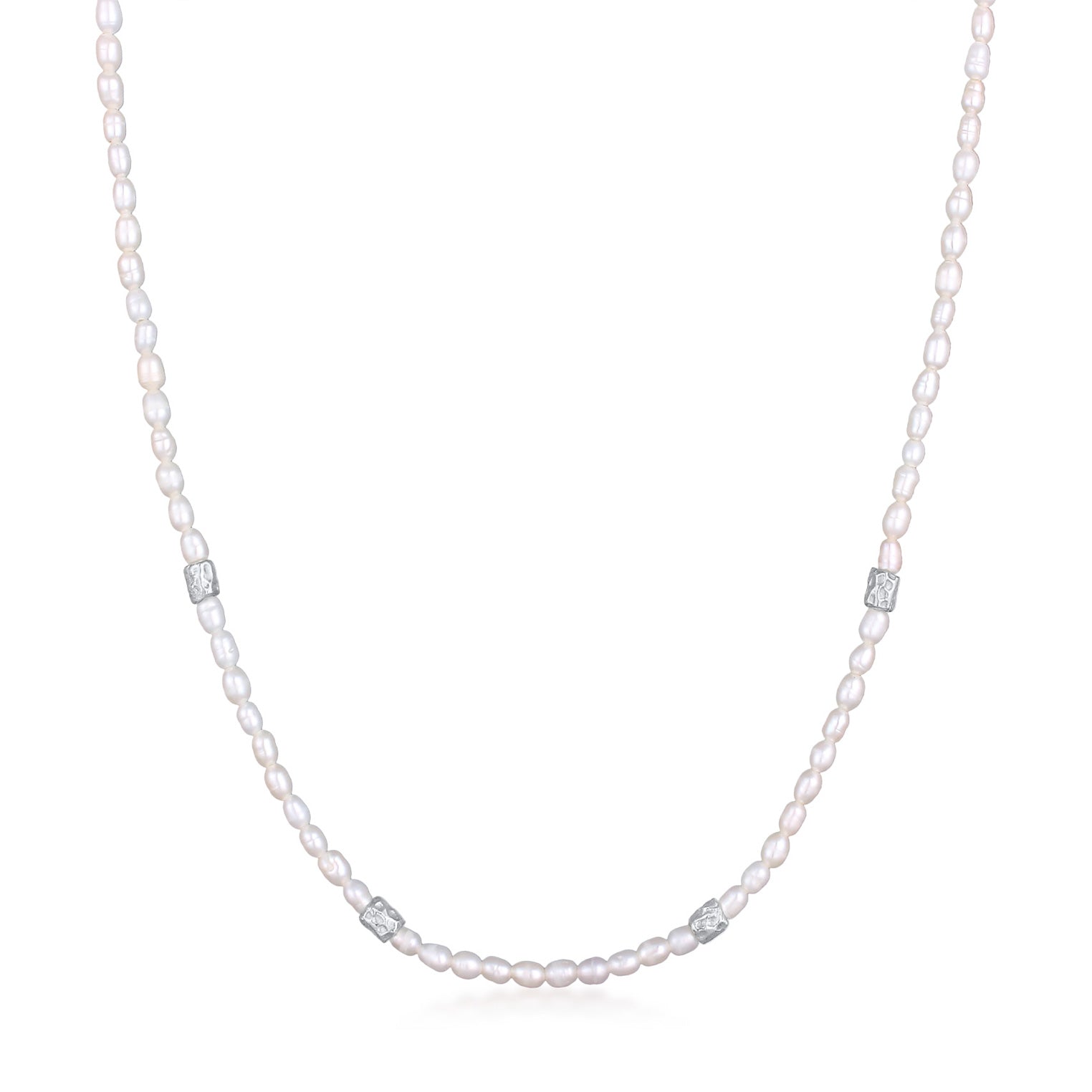 Silber - Elli PREMIUM | Süßwasserperlen Nugget Beads 925 Silber