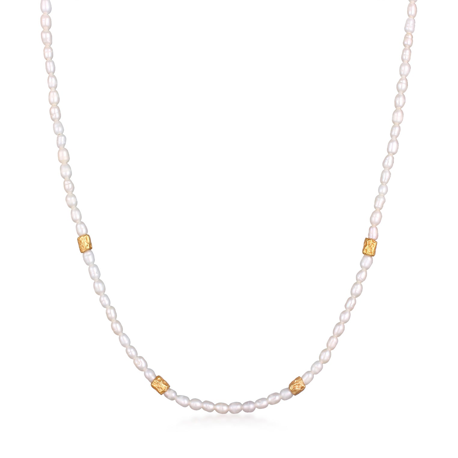 Gold - Elli PREMIUM | Halskette | Süßwasserperlen | 925er Sterling Silber