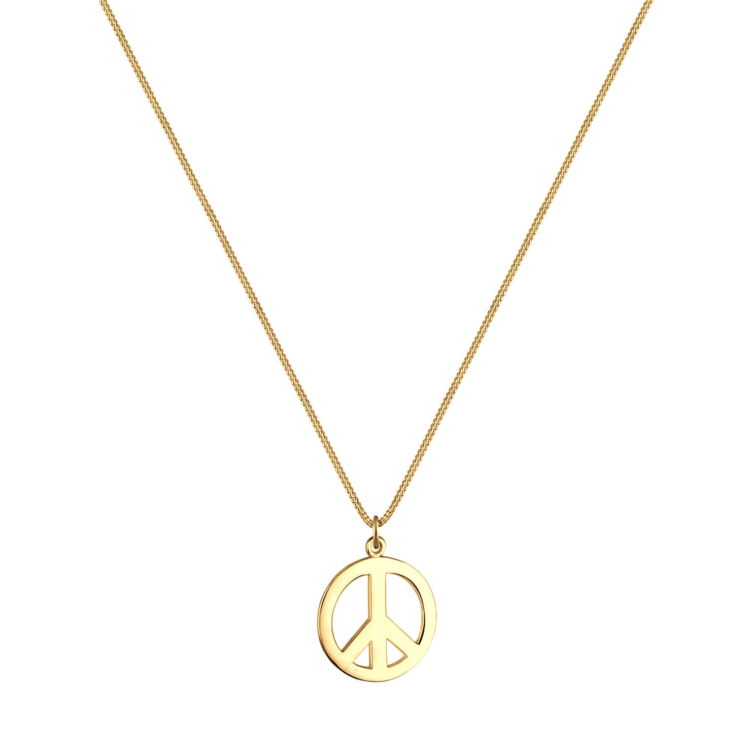 Gold - Elli | Halskette Peace | 925er Sterling Silber Vergoldet