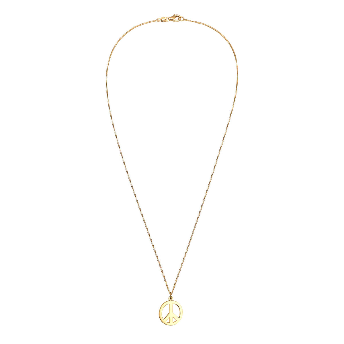 Gold - Elli | Halskette Peace | 925er Sterling Silber Vergoldet