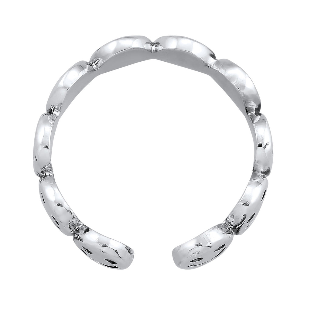 Silber - Elli | Bandring mit Smiling Face Offen | 925er Sterling Silber