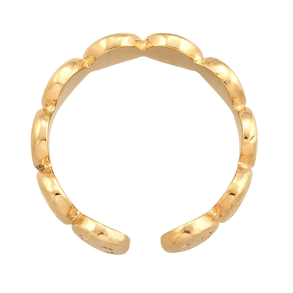 Gold - Elli | Bandring Smiling Offen | 925er Sterling Silber