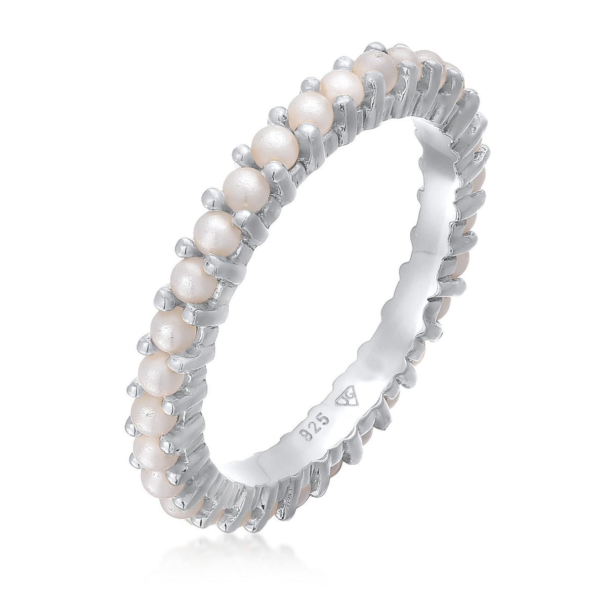 Silber - Elli | Ring Memoire Glasperlen | 925er Sterling Silber