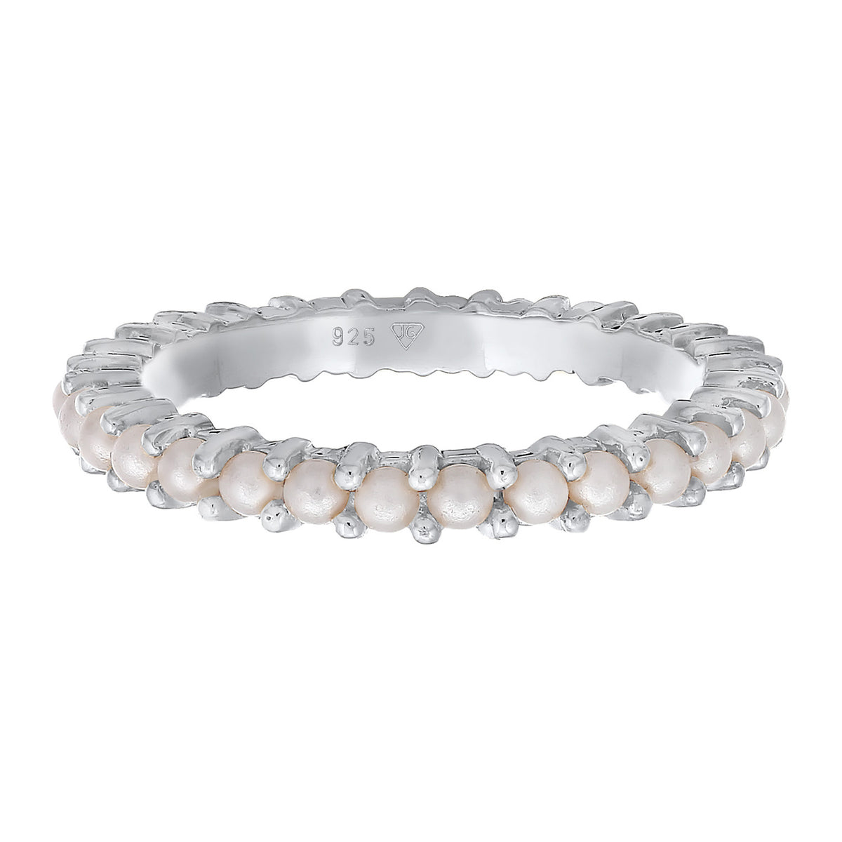 Silber - Elli | Ring Memoire Glasperlen | 925er Sterling Silber