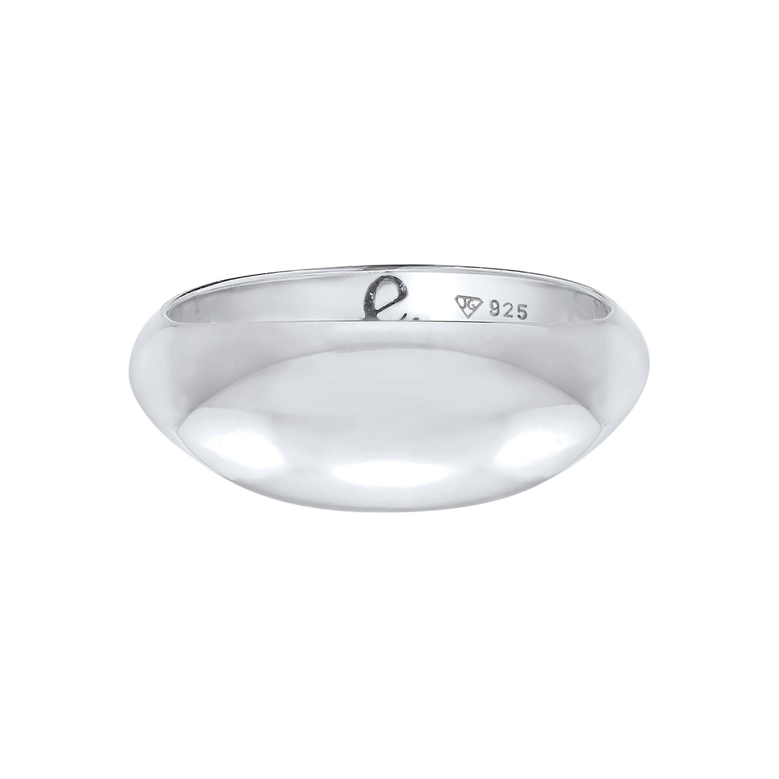 Silber - Elli PREMIUM | Siegelring Marquise Design 925 Silber rhodiniert