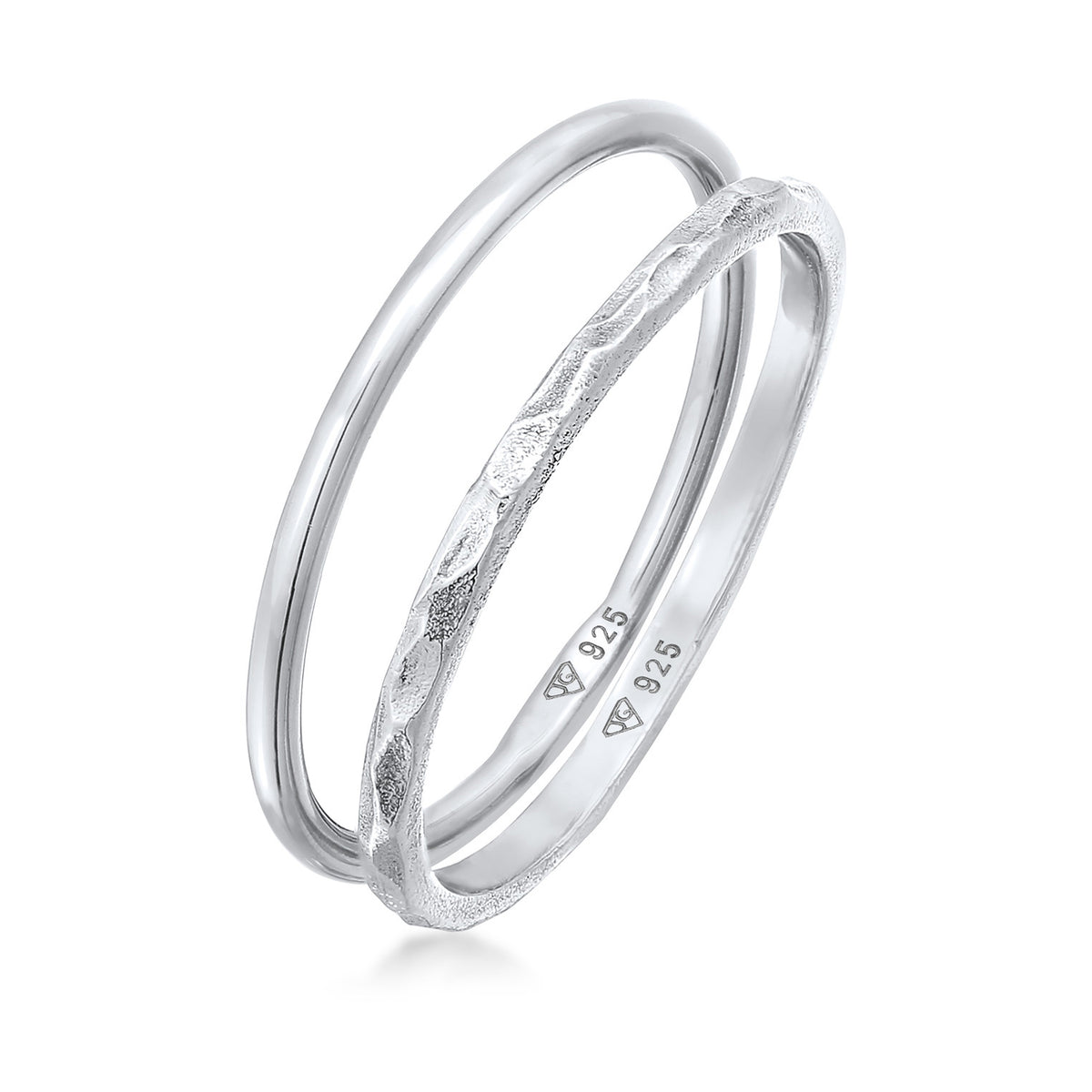 Silber - Elli | Ringset Geo | 925er Sterling Silber