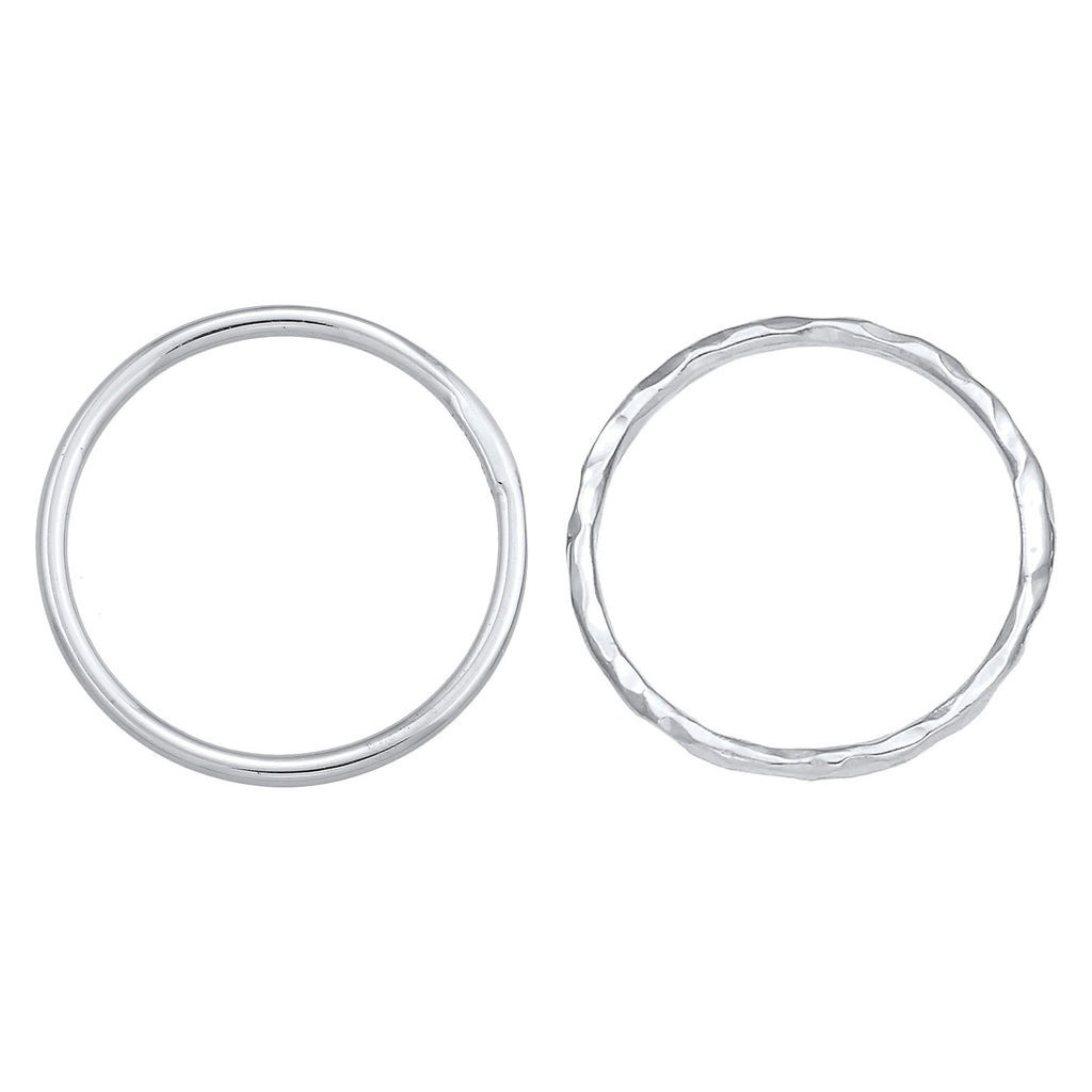 Silber - Elli | Ringset Geo | 925er Sterling Silber