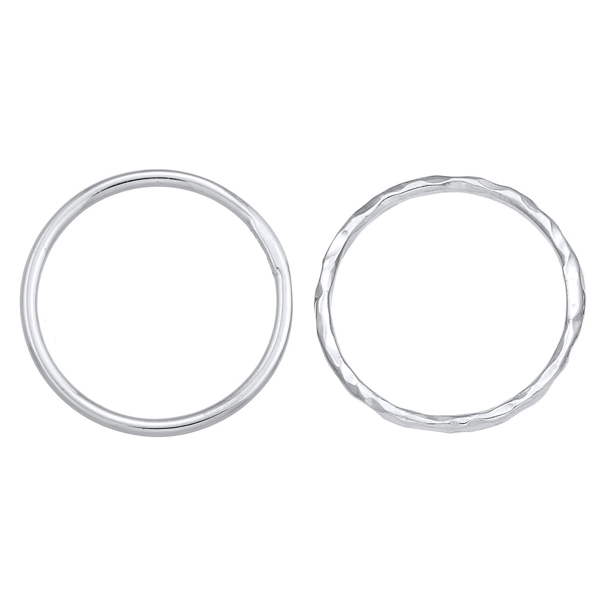 Silber - Elli | Ringset Geo | 925er Sterling Silber