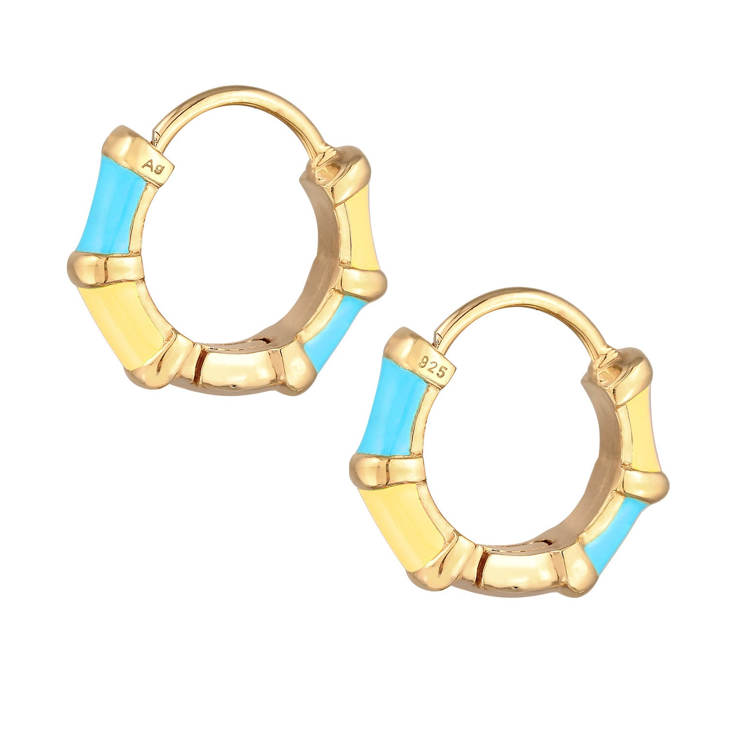 Creolen (Gelb) Elli – Jewelry | Emaille Bunt