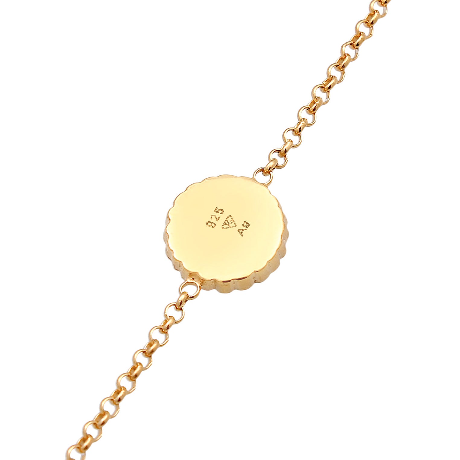 Gold - Elli | Armband Gänseblümchen | Emaille | 925er Sterling Silber Vergoldet