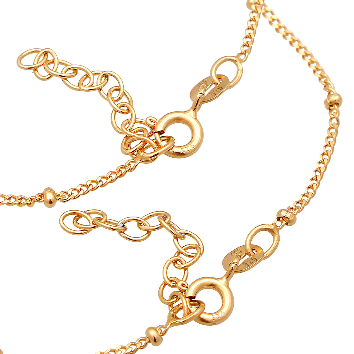 Gold - Elli | Mutter-Kind-Armbandset Herz | 925er Sterling Silber
