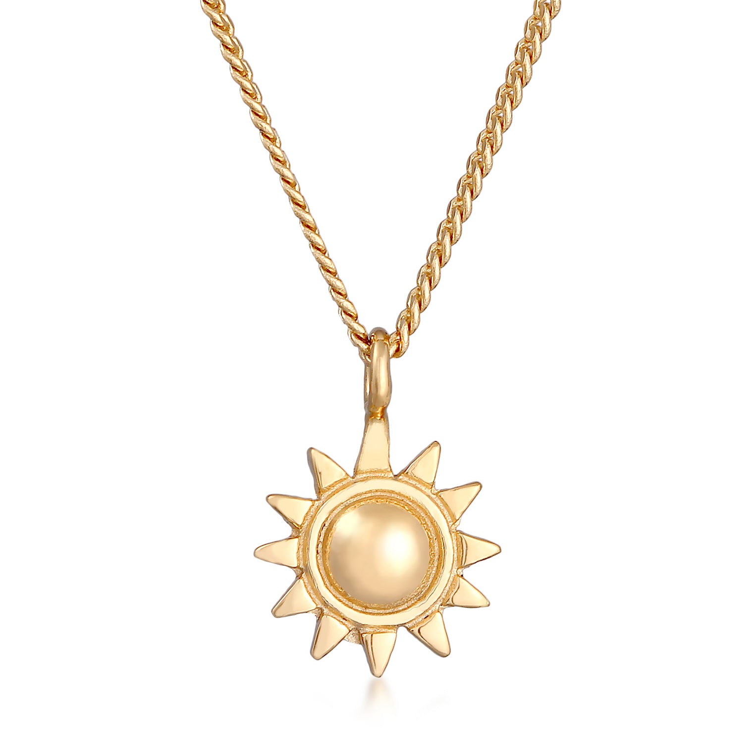 Gold - Elli | Halskette Sonne | 925er Sterling Silber